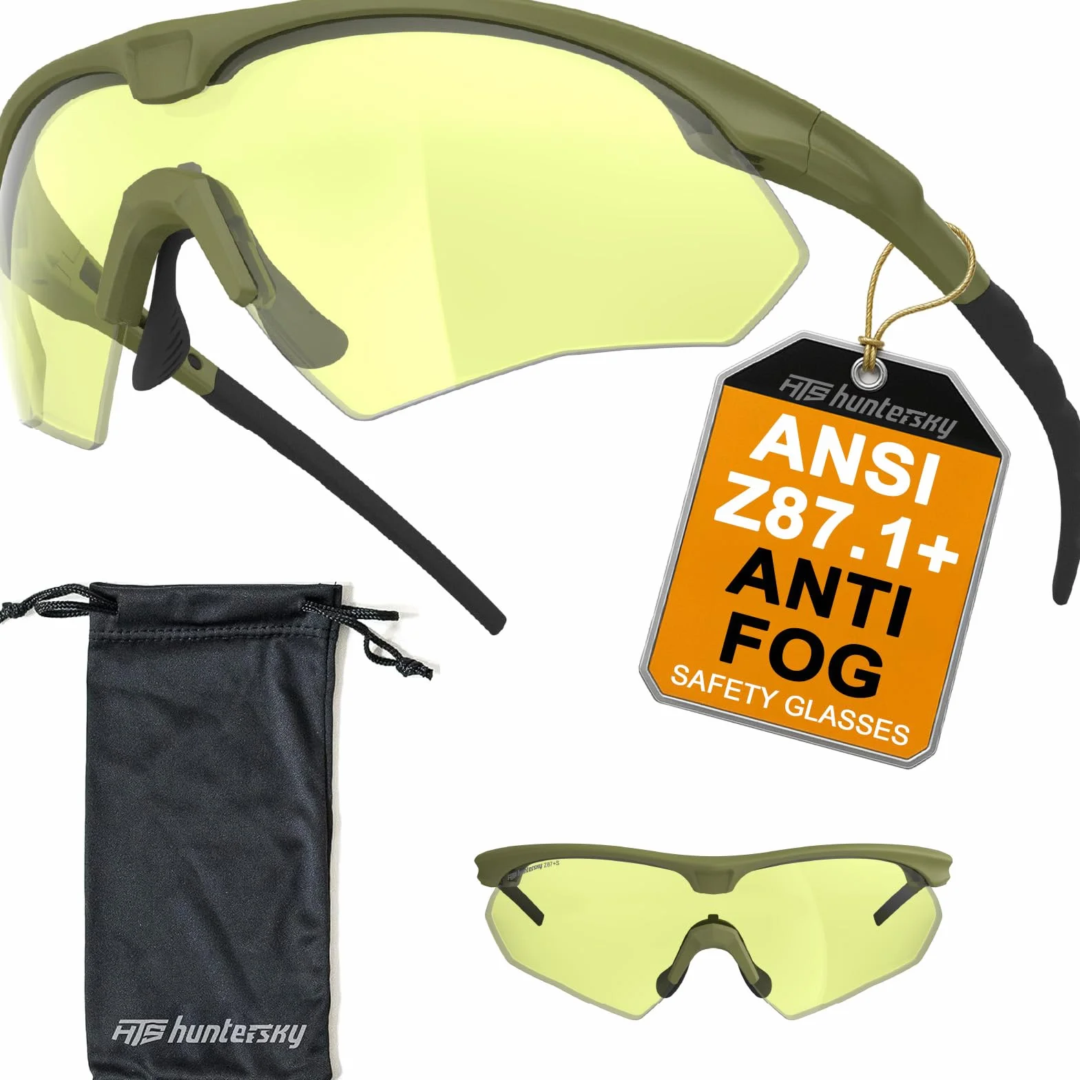 HTS HUNTERSKY S53 Anti Fog Tactical Ballistic Occhiali Sicurezza Caccia Airsoft