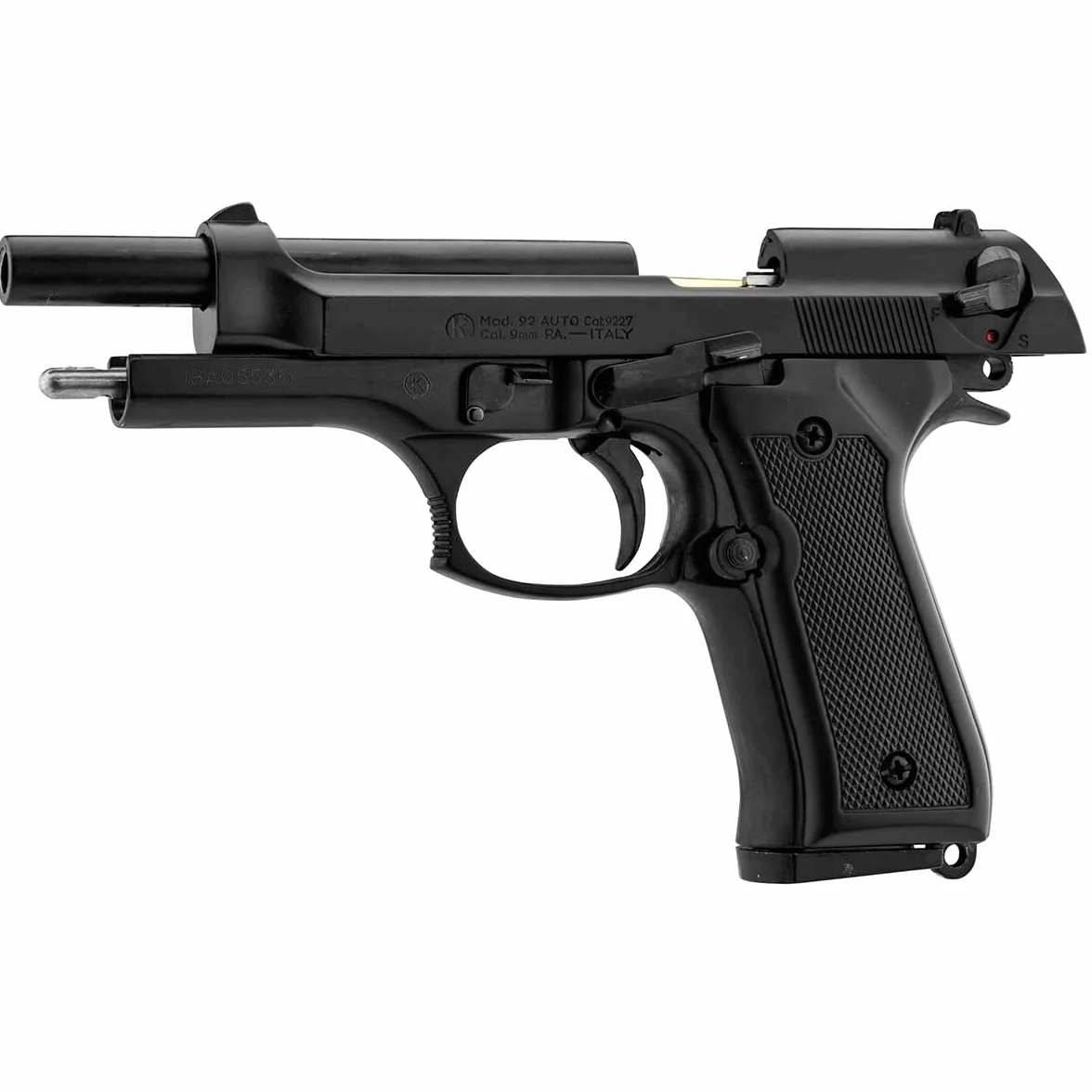 KIMAR Scacciacani Pistola a Salve Beretta 92 Calibro 9mm Nera