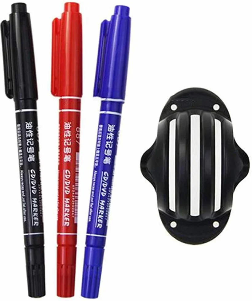 Pennarello per palline da golf, strumento per disegnare e allineare la linea, modello di allenamento con 3 penne