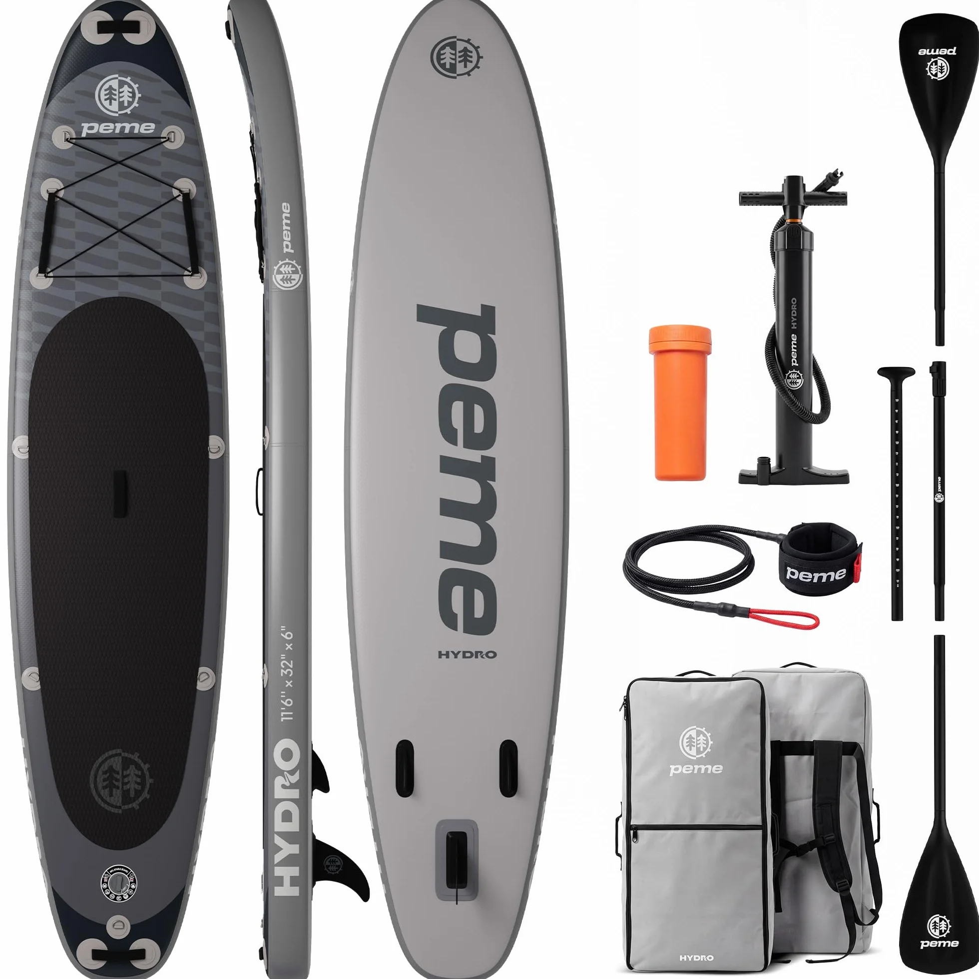 HYDRO peme Tavola Sup Gonfiabile Adulti Stand Up Paddle Board 18PSI 320-350 cm 150/166 kg