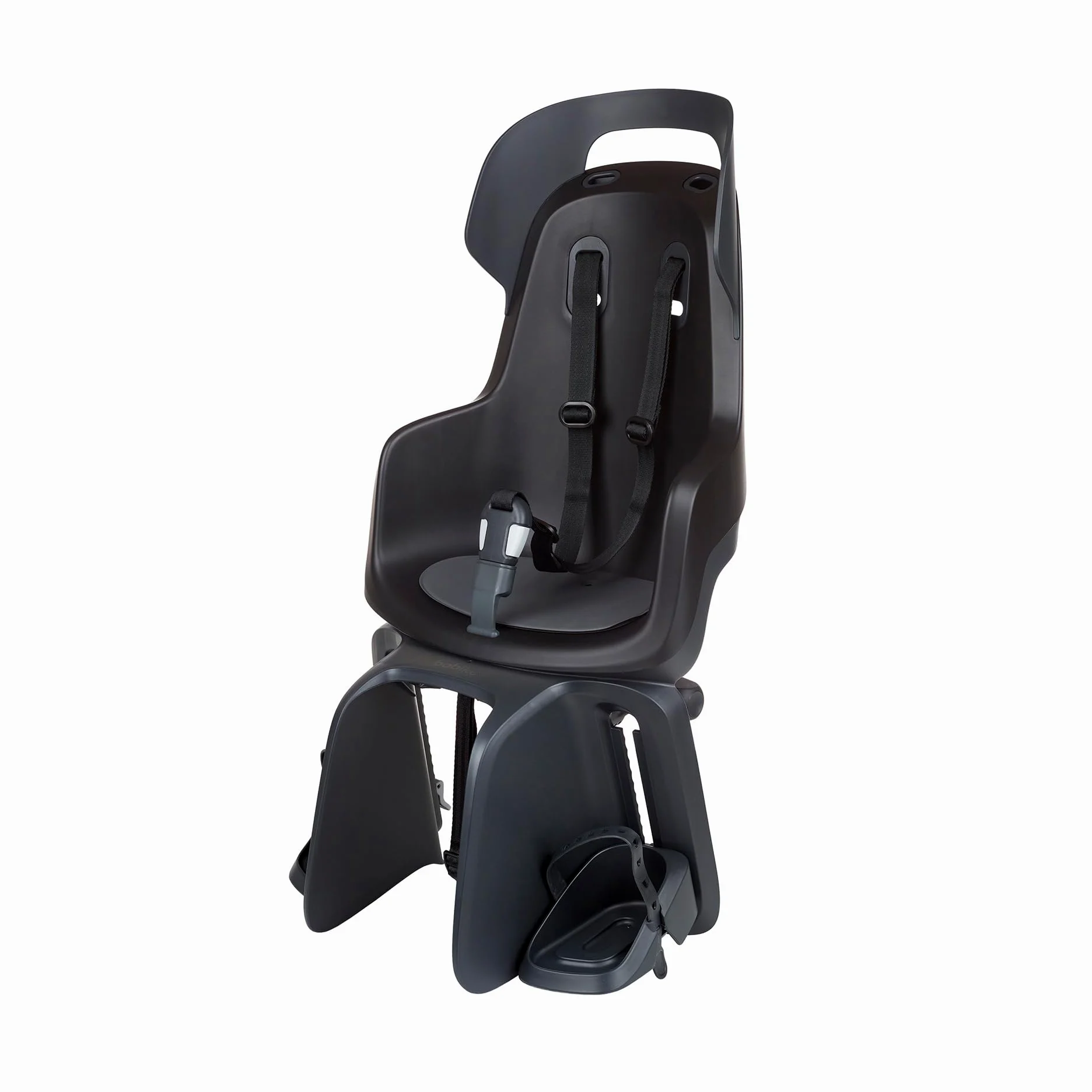 Bobike 8012300019 GO Maxi CFS XR Seggiolino Posteriore Per Bici Con Portapacchi, Per Bambini Da 9 Mesi A 6 Anni, Max 22 kg, Poggiapiedi Regolabili, Senza Attrezzi, Nero Urbano