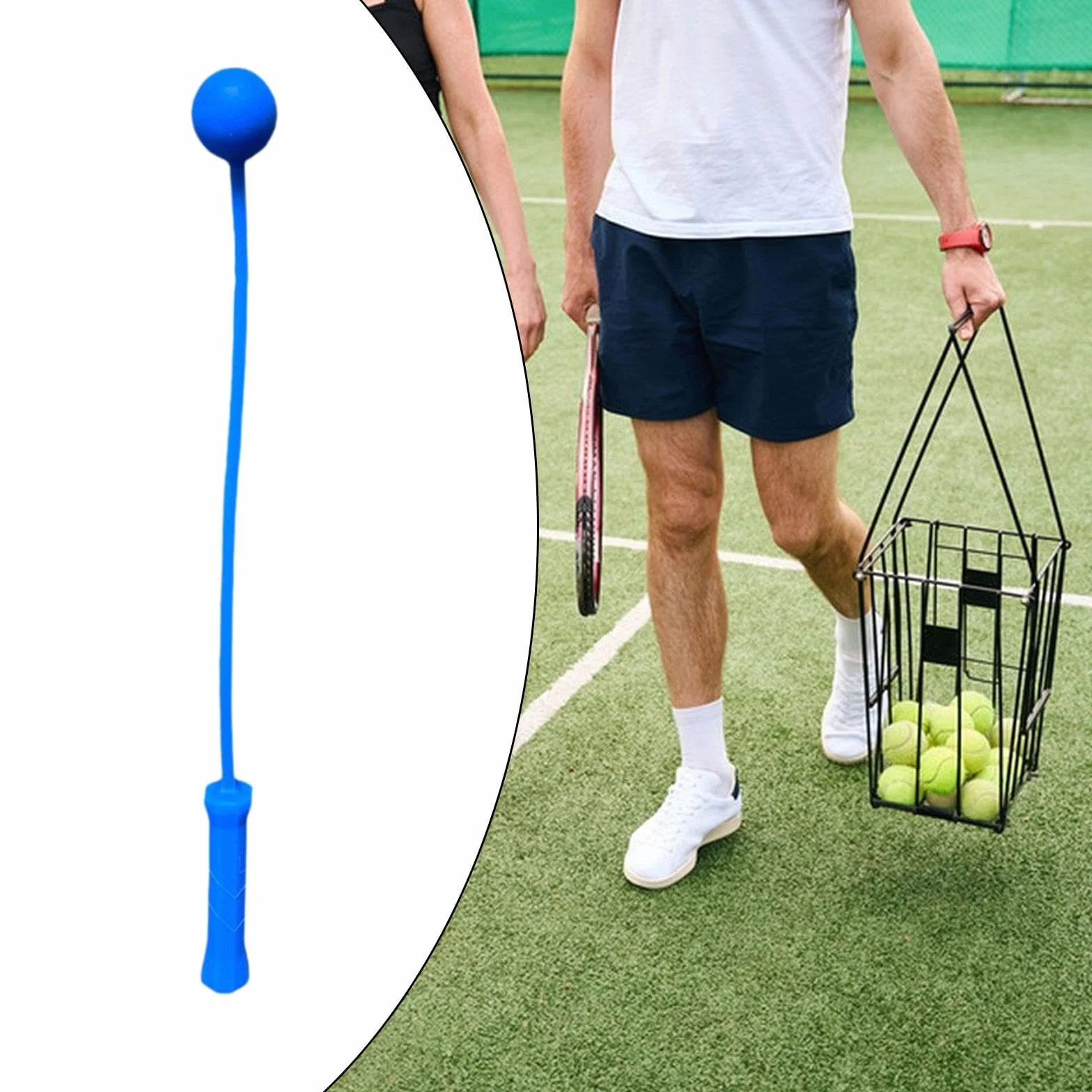 F Fityle Tennis Serve Master Strumento di Allenamento per Giocatore Portatile