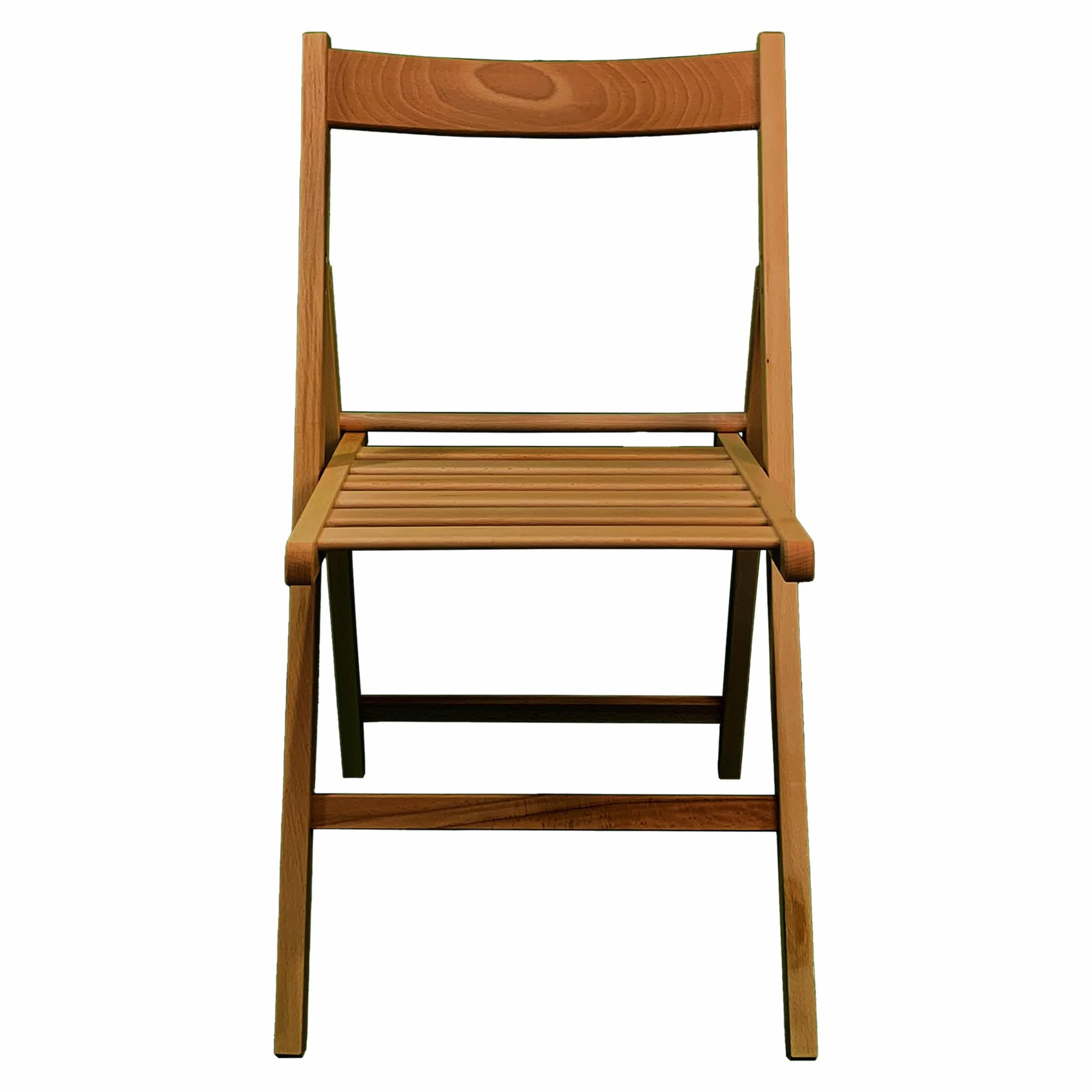 Sicignano Set 2 Sedie Pieghevoli in Legno di Faggio Noce 43x49x79h cm Made in Italy