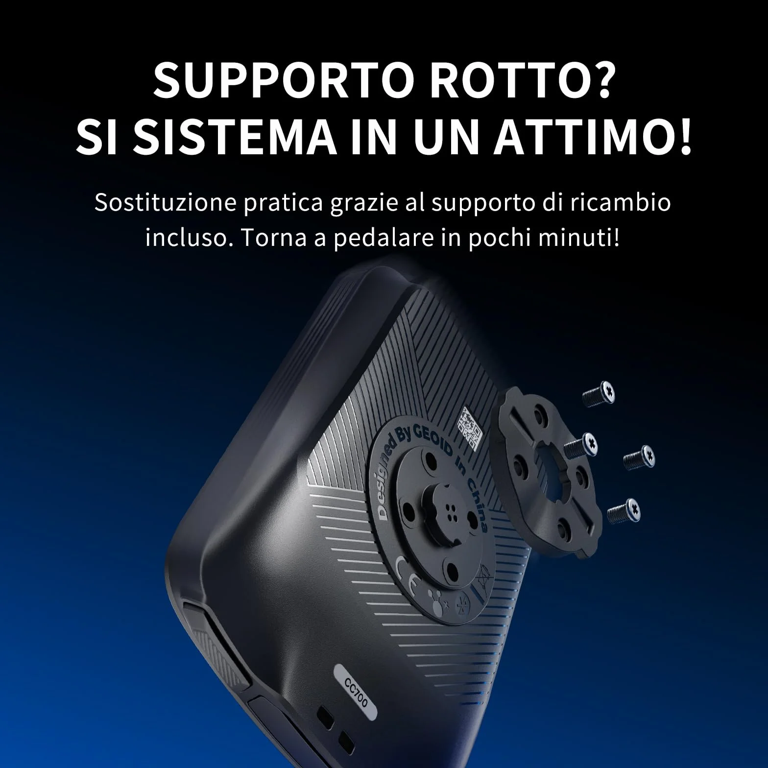 GEOID CC700 GPS Ciclocomputer Bici Senza Fili 2,8 Pollici Schermo a Colori Navigazione Tracciato ANT+ Bluetooth IPX7 Impermeabile Autonomia 15-25 Ore