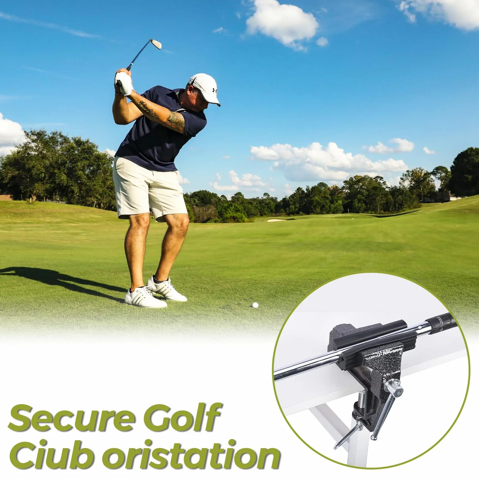 Kit di Presa da Golf - 15 Pezzi Nastro Biadesivo per Driver, Cunei, Ferri