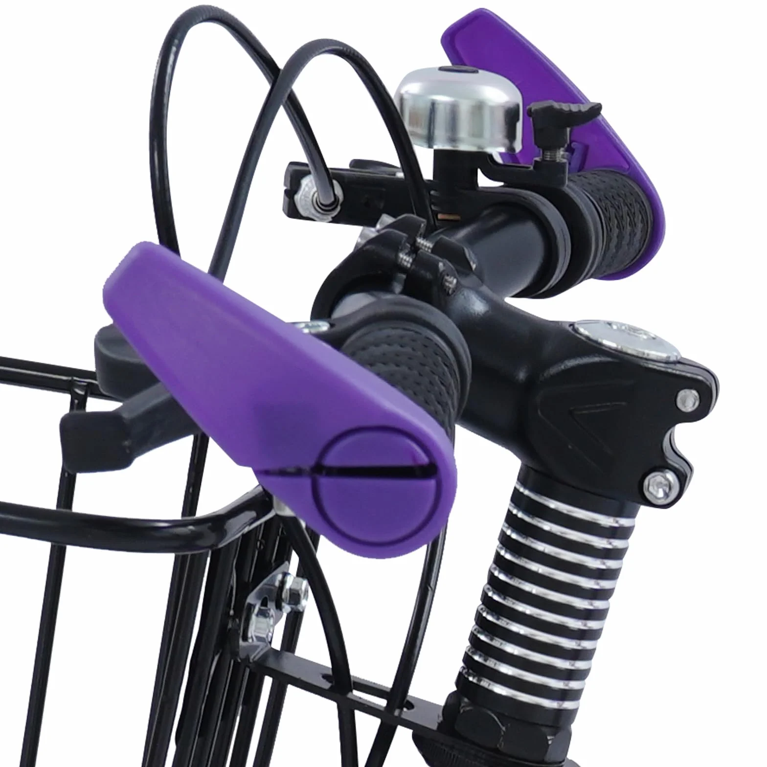 Bicicletta Bambini 14 Pollici con Doppio Freno Ruote Supporto Cestino Sedile Posteriore