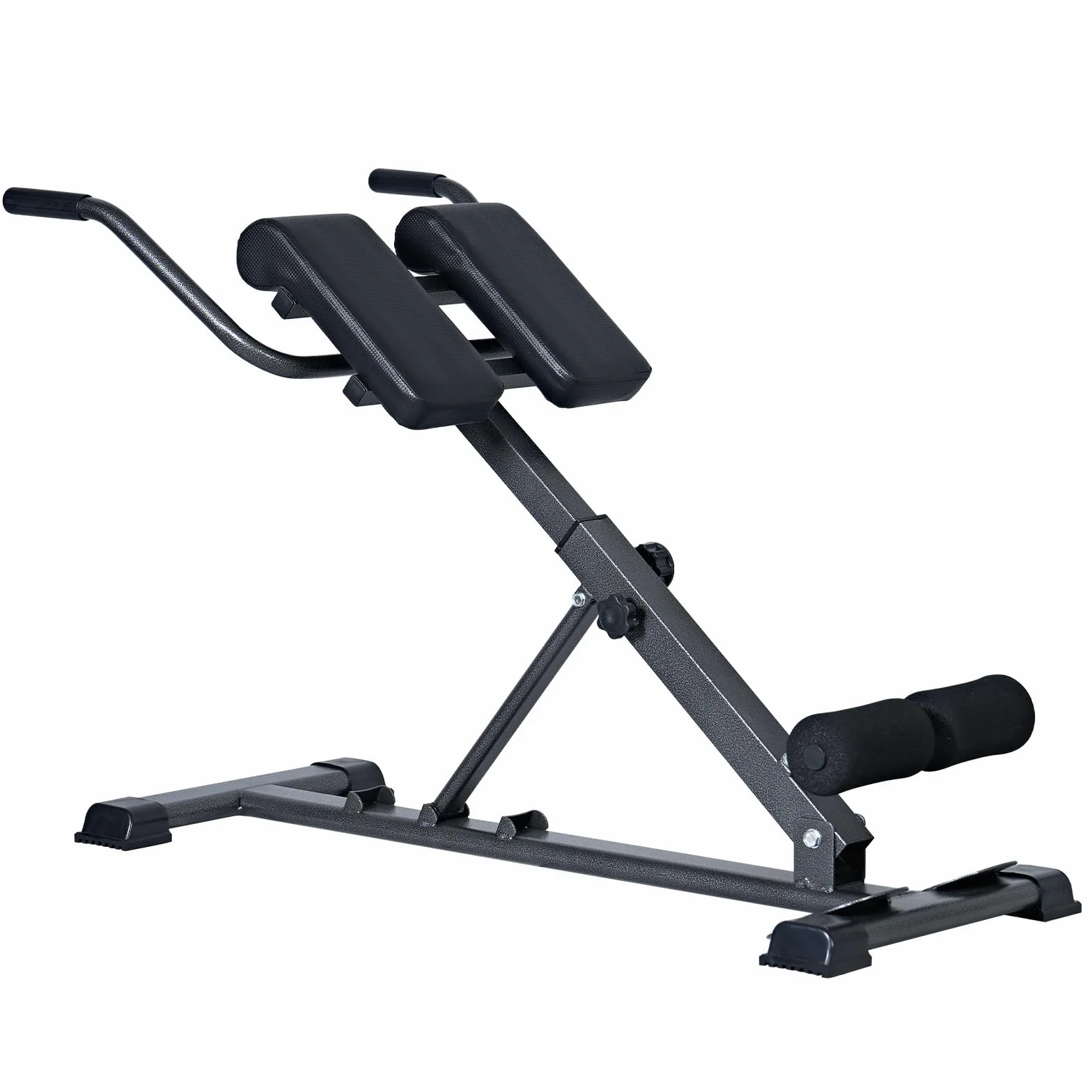 SogesPower Panca Romane per Hyperextension, Macchina per Estensioni Lombari, Panca Sit Up per Allenamenti per Glutei e Addominali a Casa Pieghevole Regolabile in Altezza