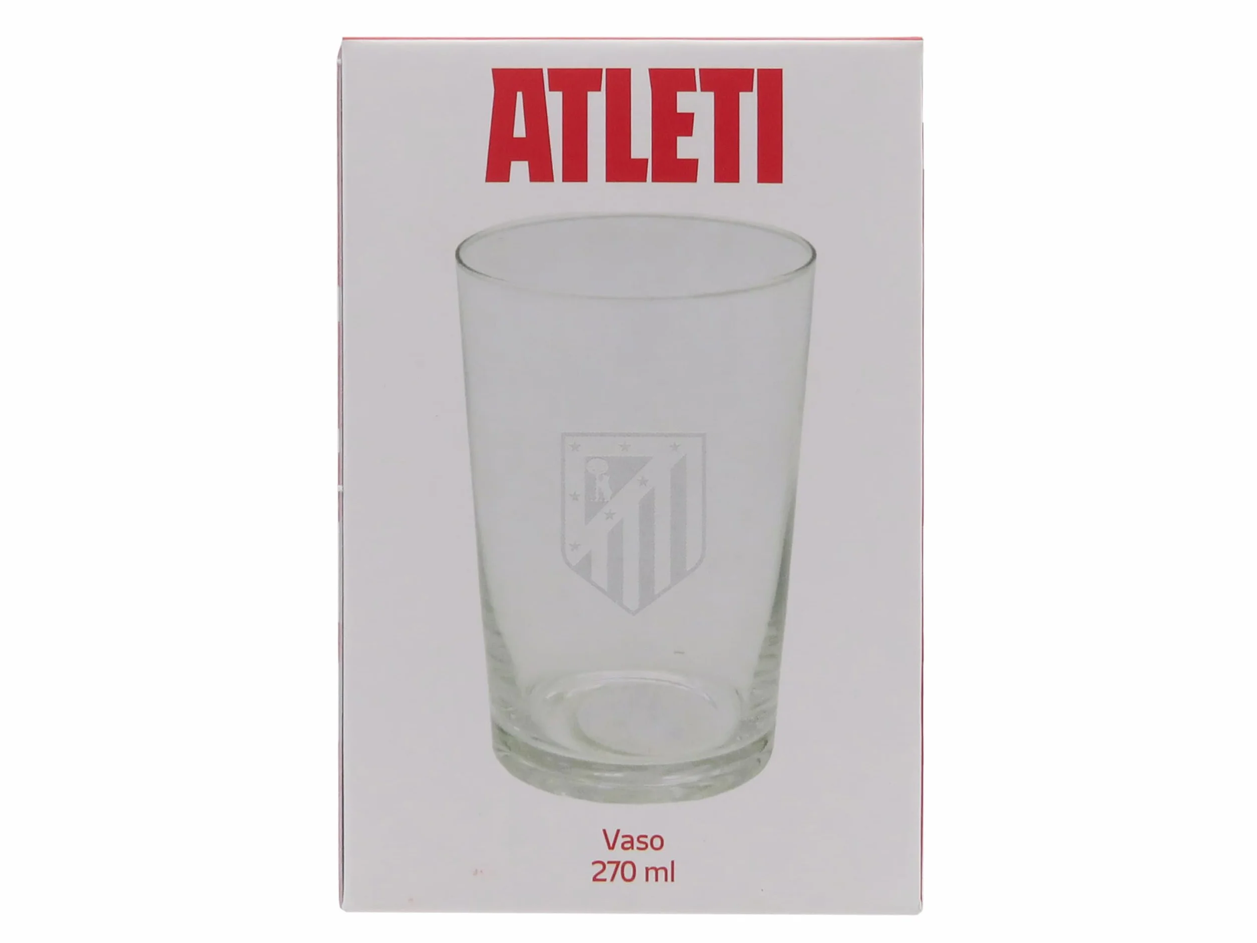 CYPBRANDS Atlético de Madrid Bicchiere da acqua resistente lavabile in lavastoviglie adatto microonde Prodotto ufficiale