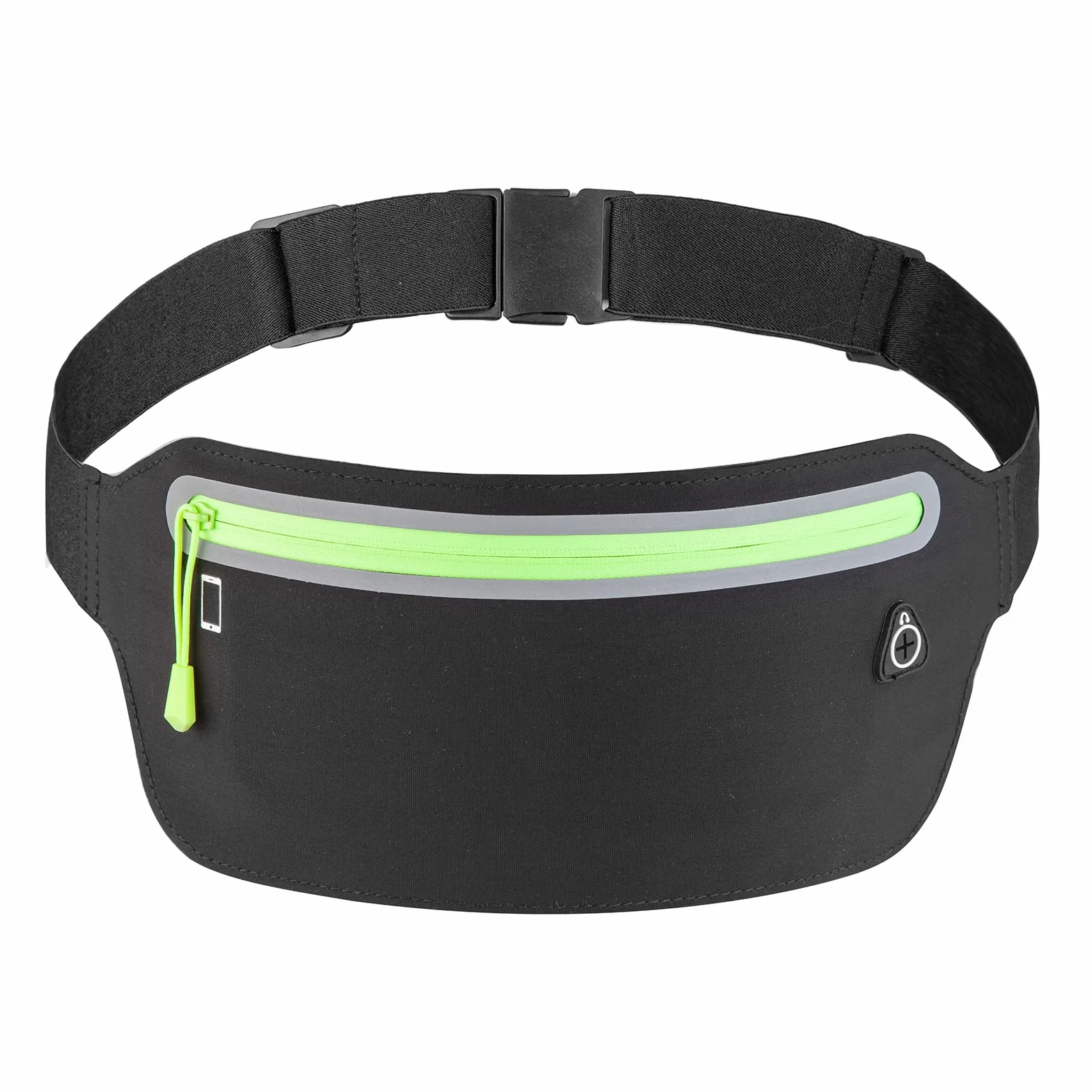 BAIWOAK Marsupio da corsa sottile ultra leggero Nero