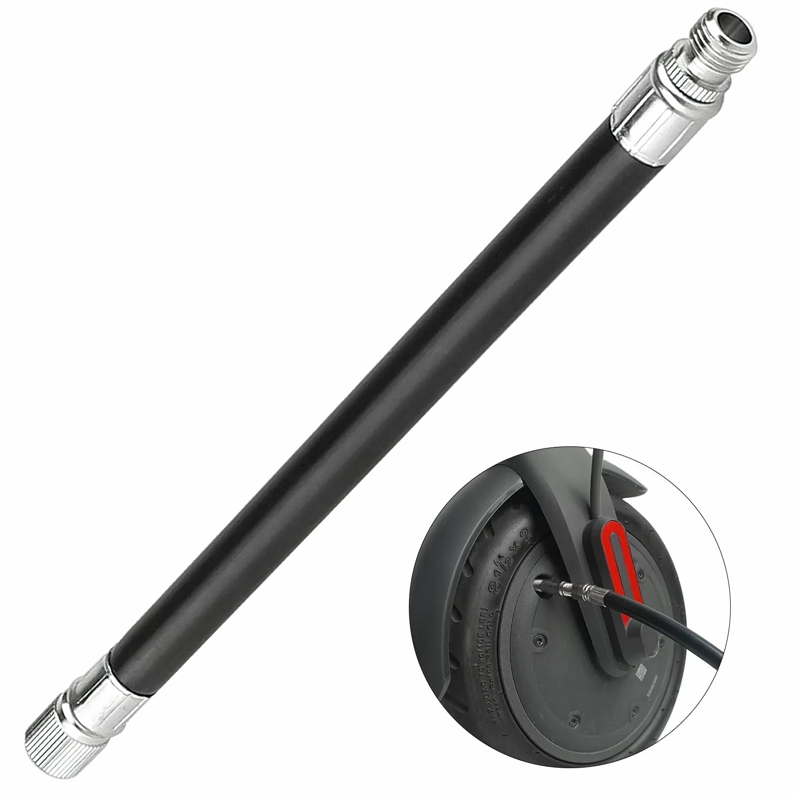 Adattatore Valvola Gonfiabile per mi M365 PRO Pro2 1S Max G30, Tubo di Prolunga in Gomma e Rame, Estensione Pneumatico per Scooter Elettrico, Moto e Bici da Strada MTB
