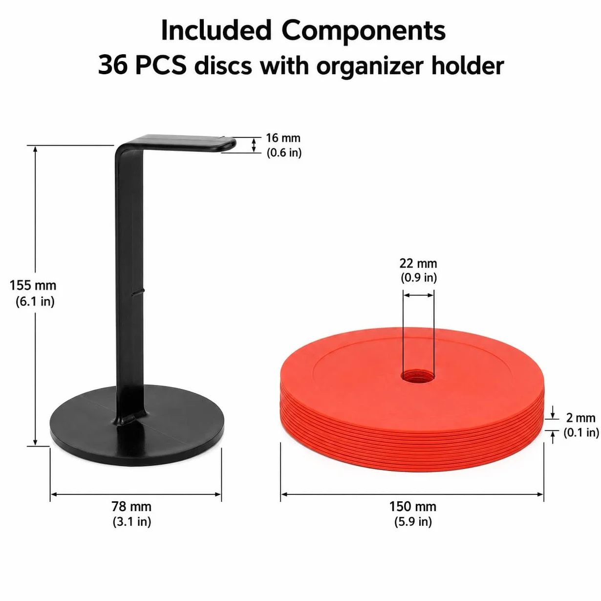 QWORK Cinesini Piatti Allenamento 15 cm 23 cm Dischi Marcatura Flessibili Calcio Basket Pallamano