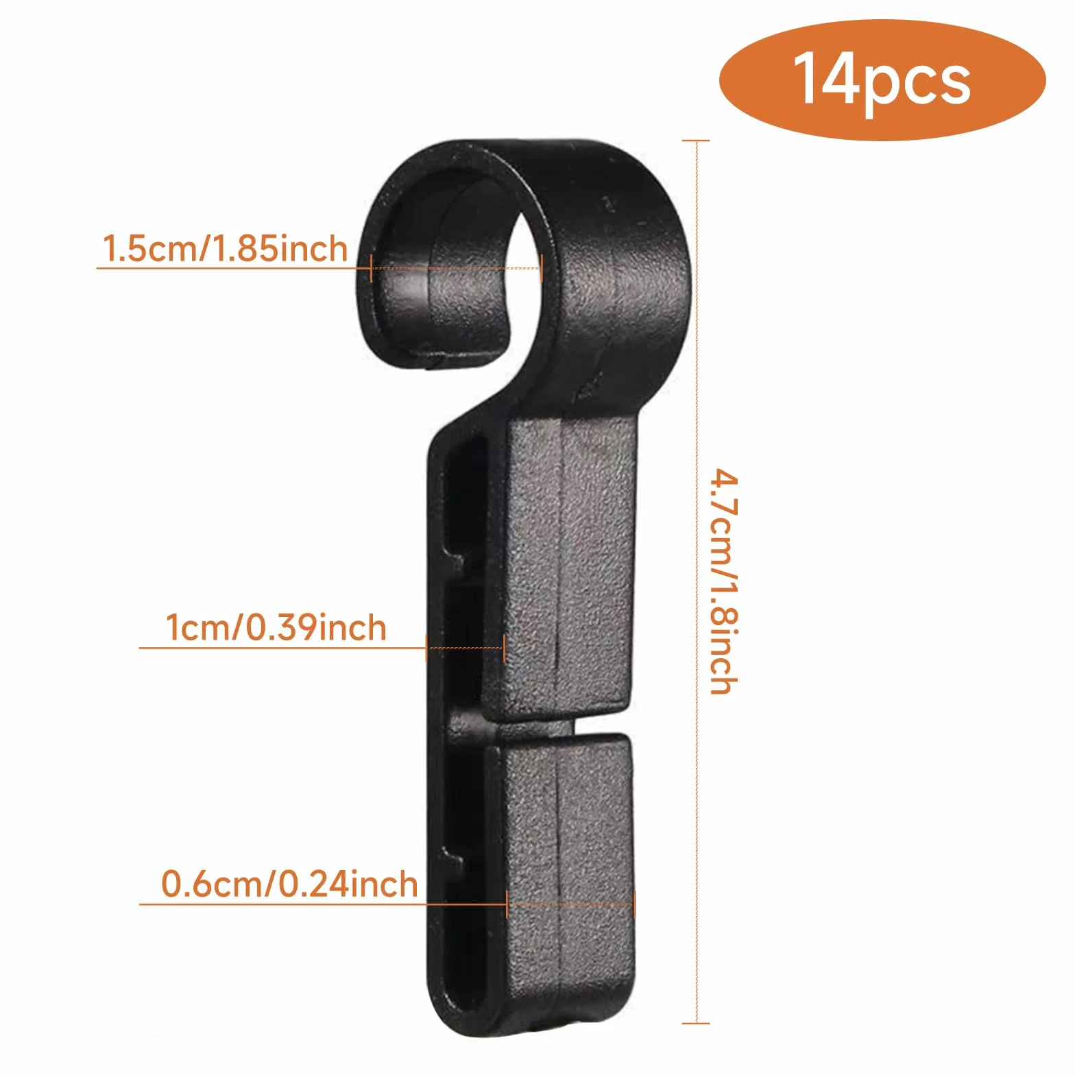 Clip per Elmetto per Lampada Frontale 14 Pezzi, Clip per Casco con Gancio in Plastica Adatto a Vari Fari e Caschi