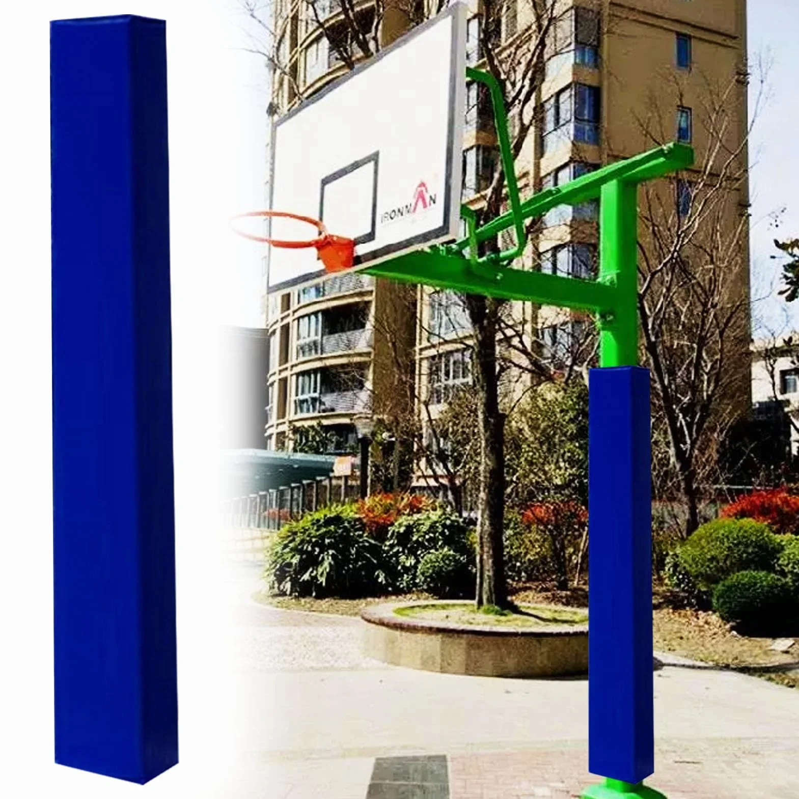 Imbottitura per pali da basket, protezione per pali esterni, imbottitura in schiuma per pali 4x4, 6x6, 8x8