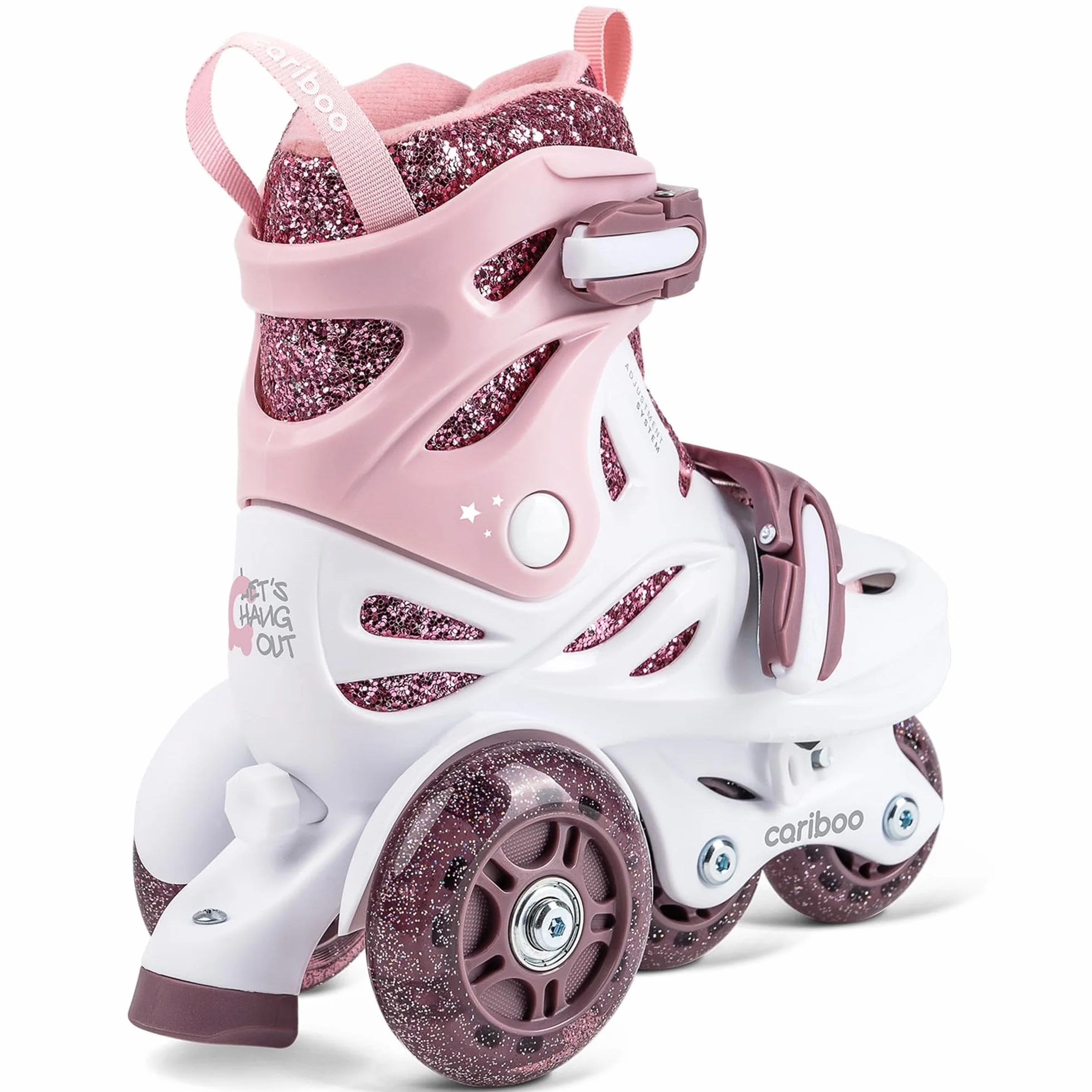 Cariboo Pattini A Rotelle Per Bambini Per Principianti Regolabili Con Ruote Broccato Ballerina