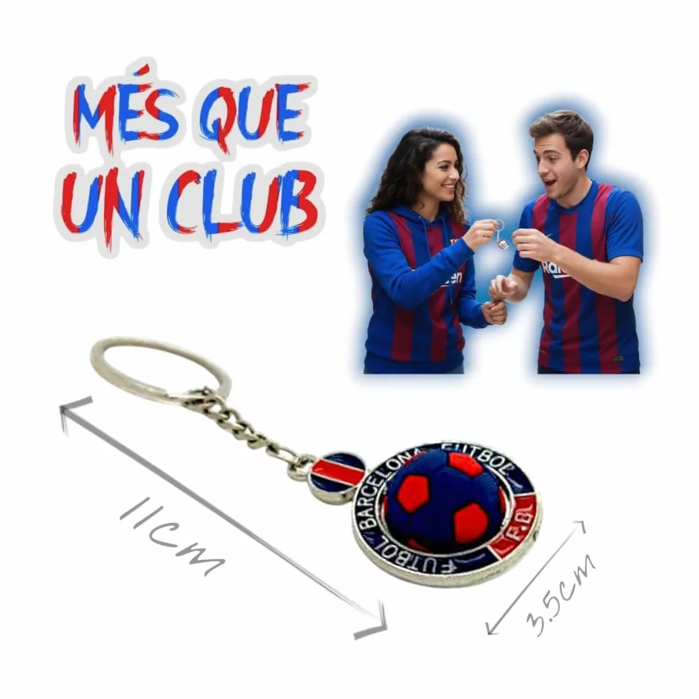 BDM Portachiavi Barcellona Football con Bandiera della Catalogna e Pallone