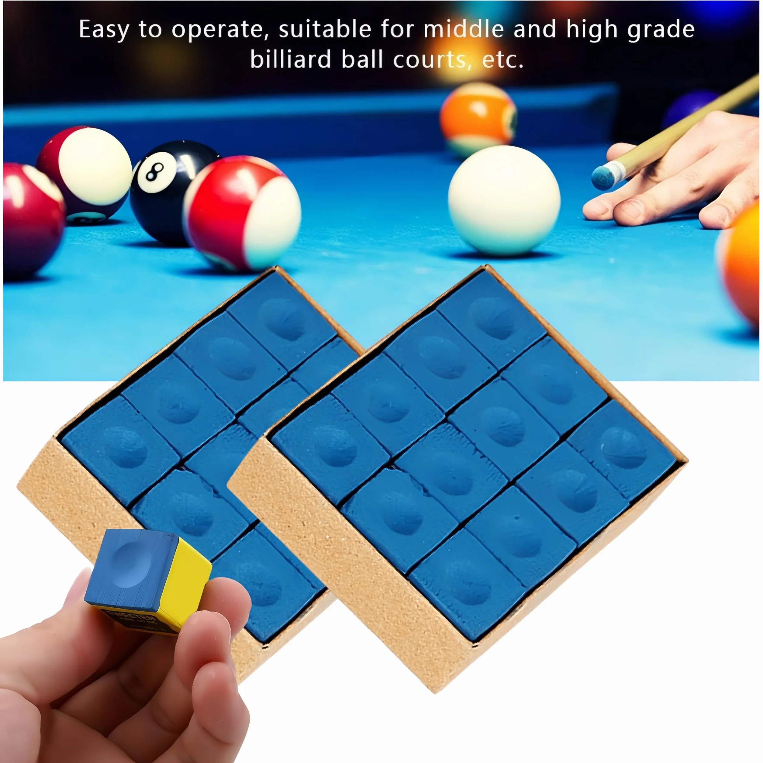 Gesso da biliardo Master Kreide Blu 24 pezzi antiscivolo