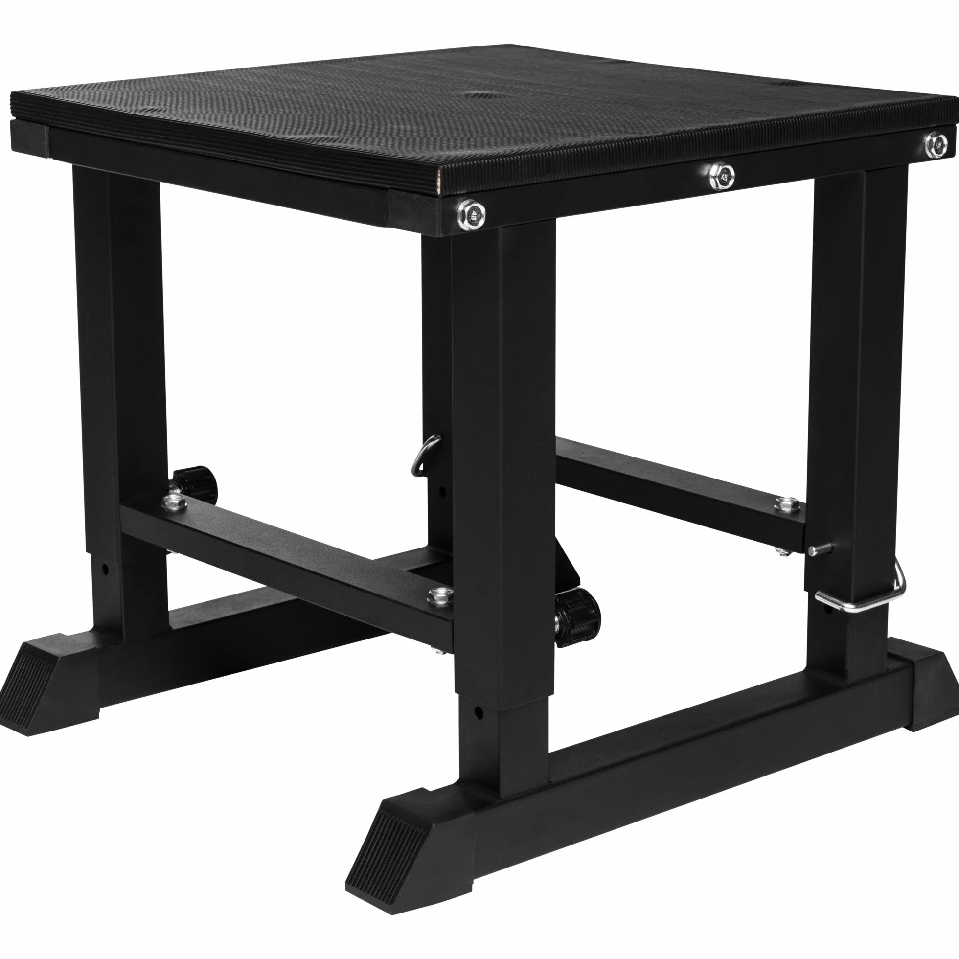 GORILLA SPORTS® Plyobox Acciaio Regolabile 5 Altezze 300 kg 59x50x45-65 cm Nero Jump-Box