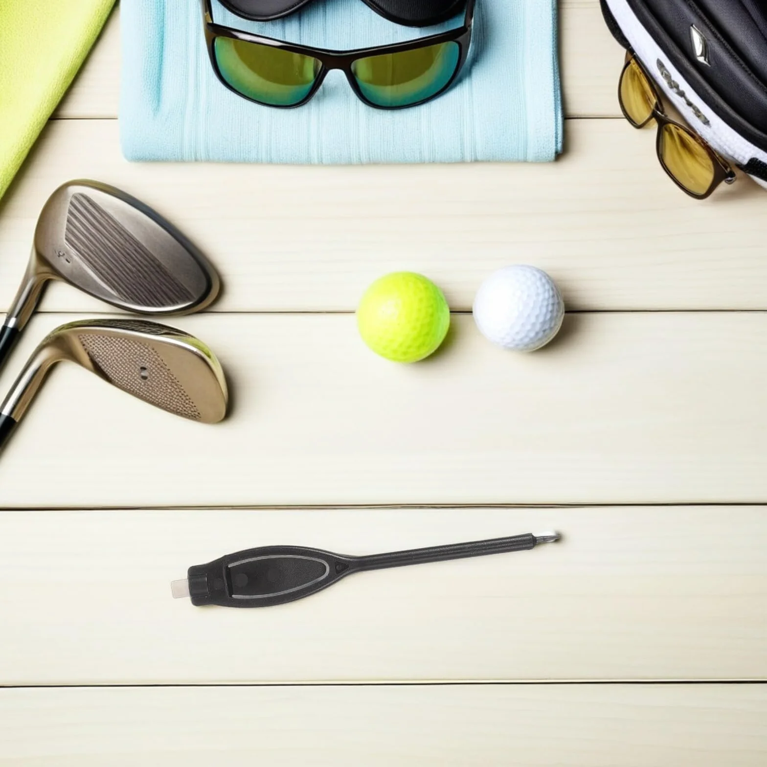KALLORY Matite da Golf Set 20 Pezzi in Plastica Nera con Gomma e Clip