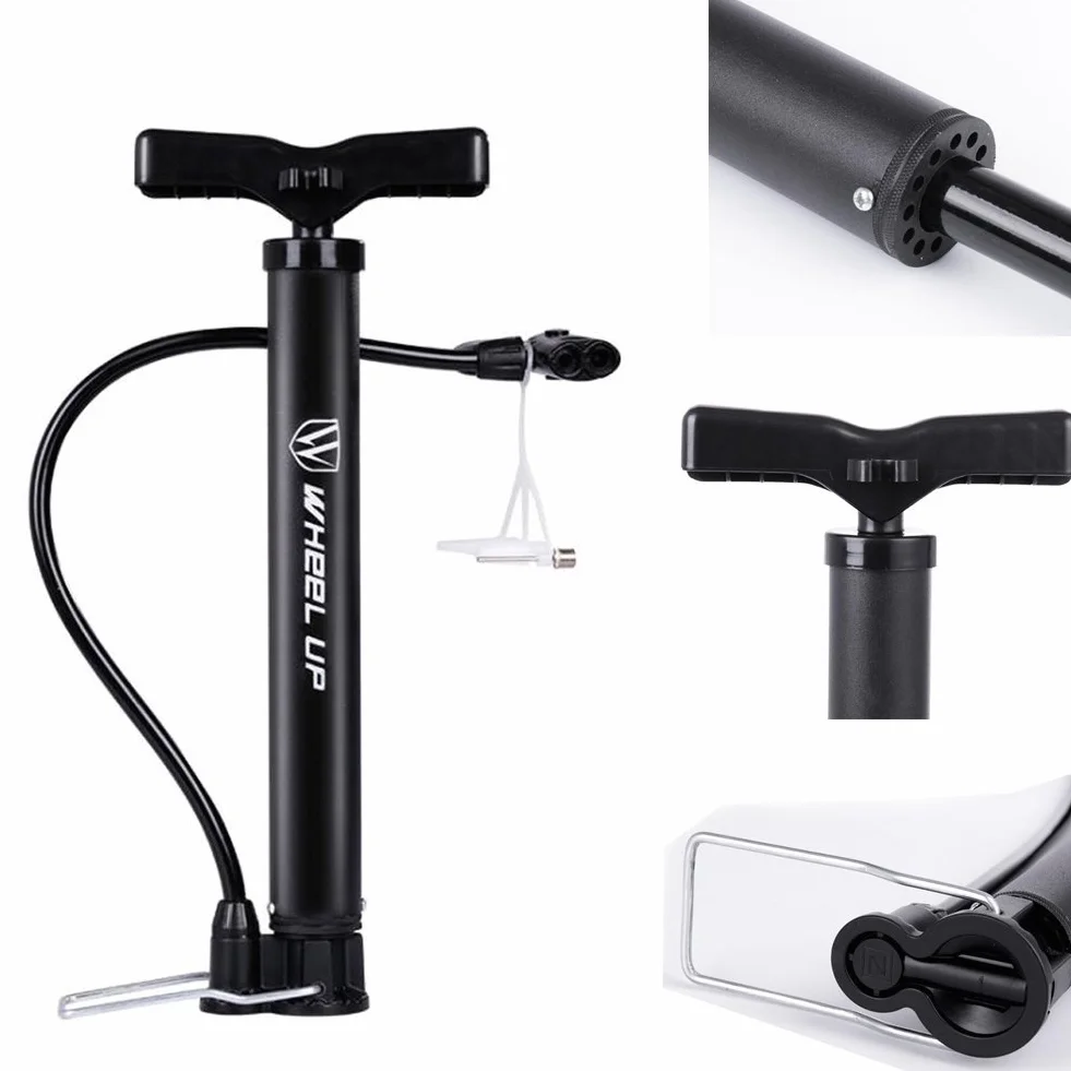 Letton Pompa da pavimento portatile per bicicletta 8 bar valvole Presta Schrader ago multifunzione