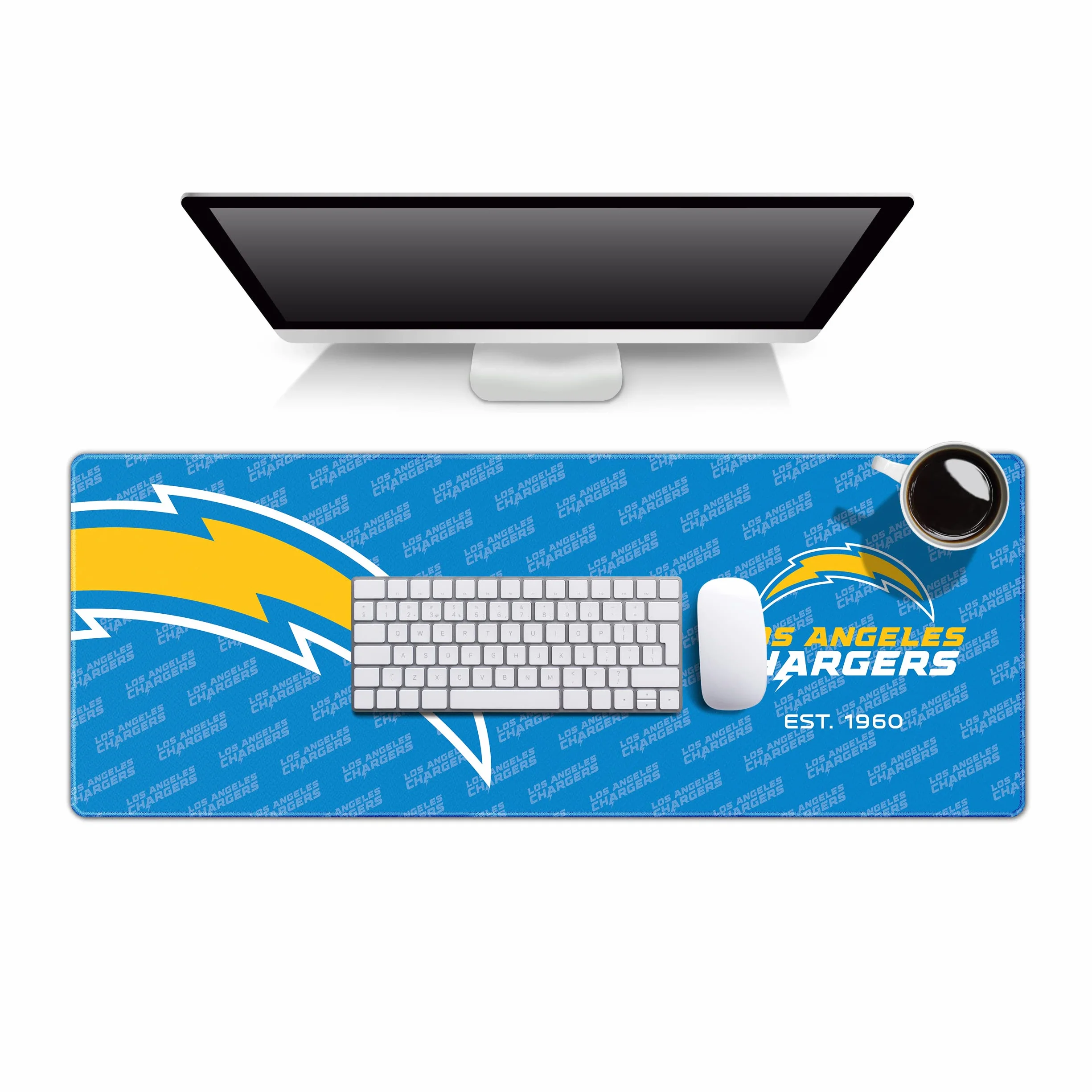 YouTheFan NFL Los Angeles Chargers Logo Series Sottomano da scrivania SMU
