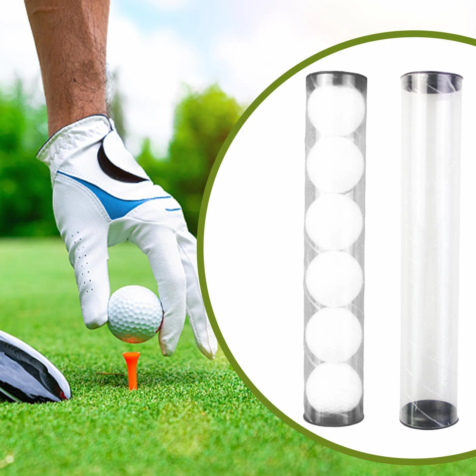 Harilla Tubo per Palline da Golf, Porta Palline, Barile Cilindrico Trasparente Antigraffio
