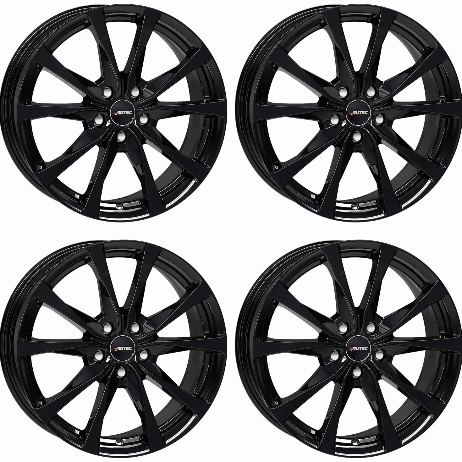 4x Cerchi AUTEC BRIXEN 6.5x16 ET41 5x112 Schwarz
