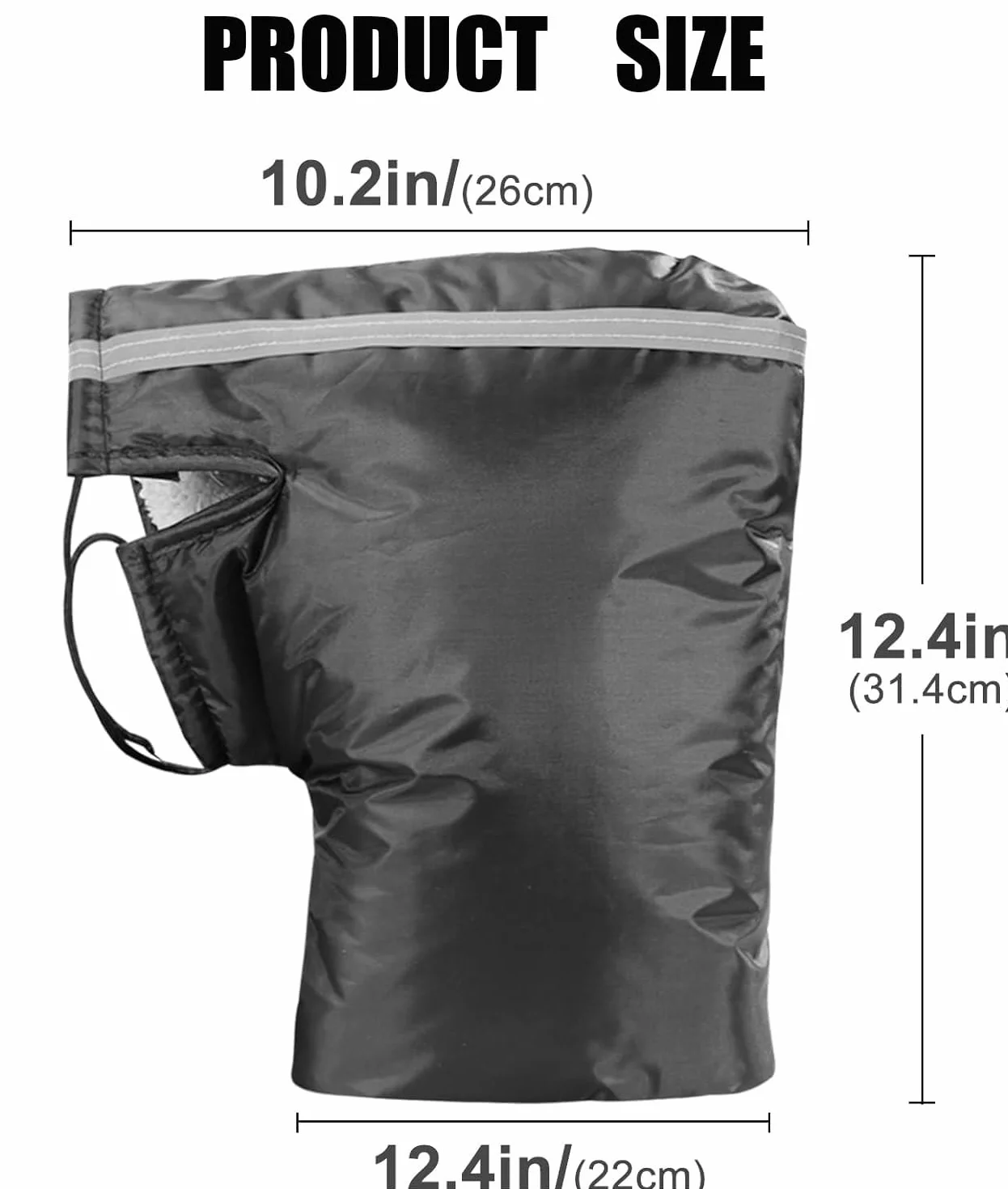 Manicotti Universale per Manubrio Moto, Manubrio Antivento Inverno Scooter, Ispessito di Protezione Guanti Caldi Moto con Peluche, Applica a Inverno Mano Prevenire Congelamento Mani