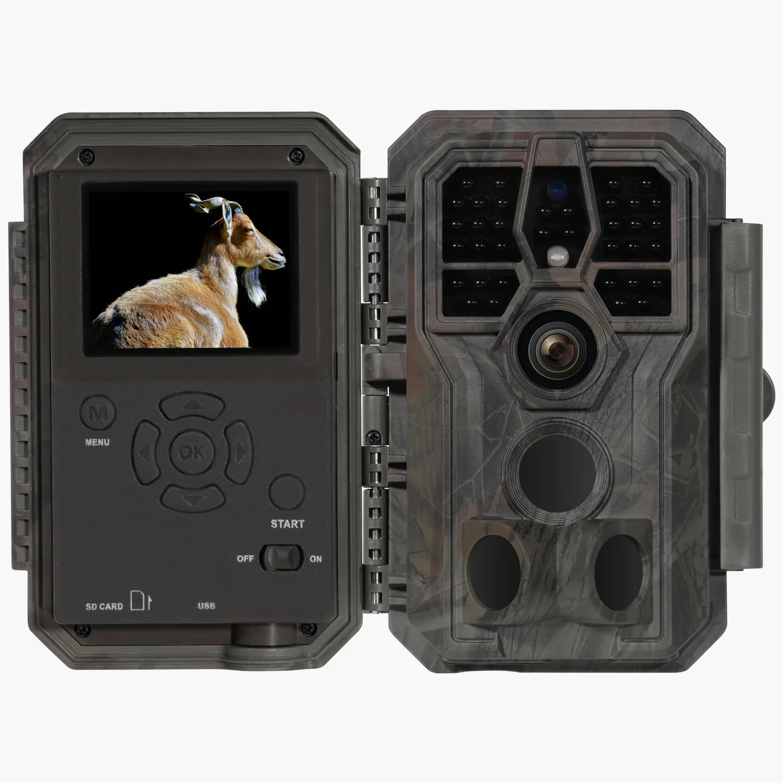 GardePro A5 Fototrappola Infrarossi Invisibili, 64MP 1296P H.264 Vidéo, Fotocamera da Caccia, Animali Fotografiche da Caccia, Movimento Attivato Visione Notturna Esterna Fototrappola Sorveglianza