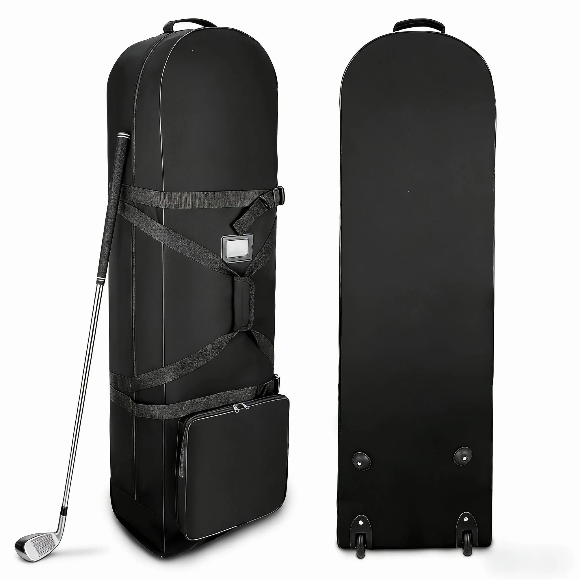 Borsa da Viaggio per Golf con Ruote in Oxford 900D 128x38x23cm Nero