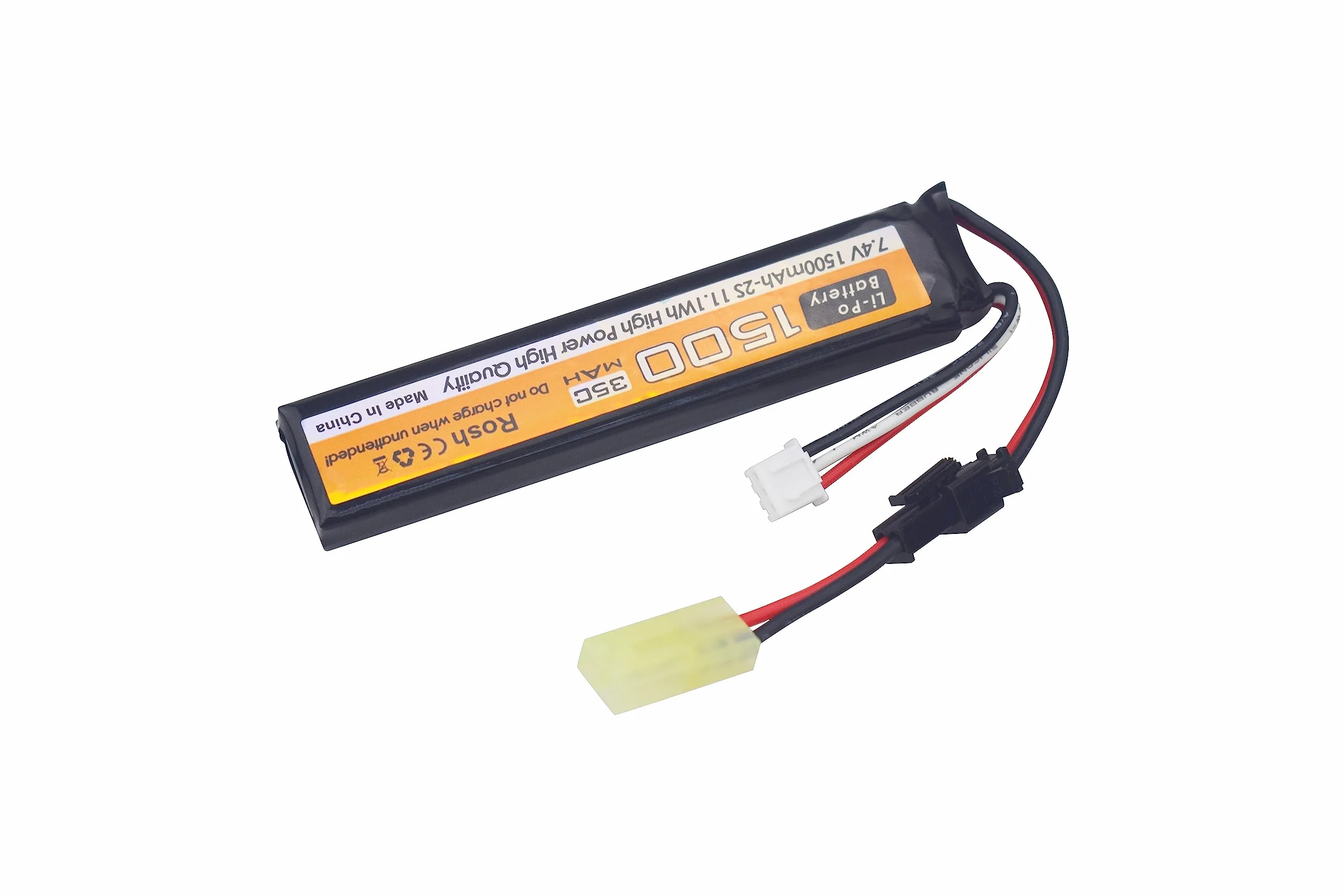 Odamiya Li-ion batteria 7.4V 1500mAh 35C SM-2P Spina T per Airsoft pistole RC auto droni