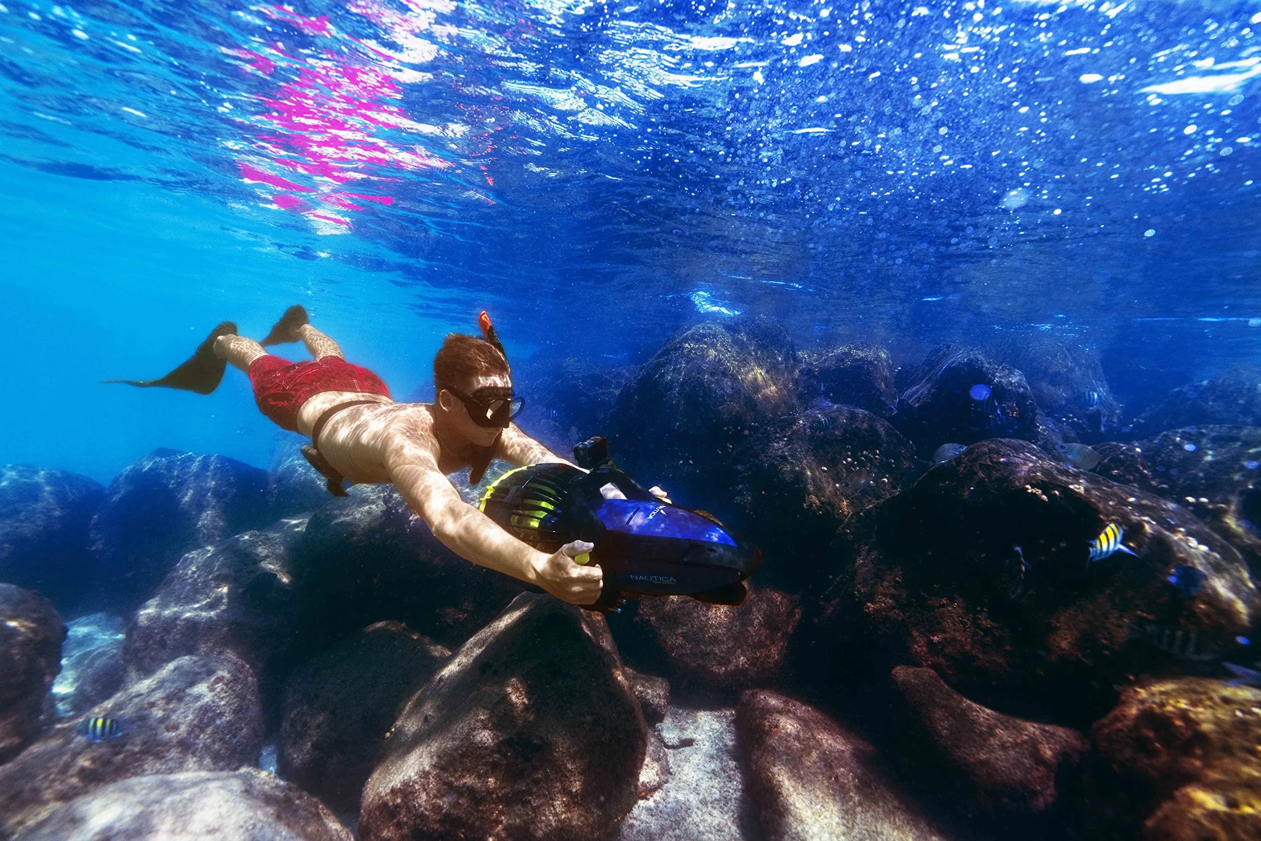 Nautica Seascooter Elettrico Navtech I DPV 500w Li-Ion Subacquea Snorkeling