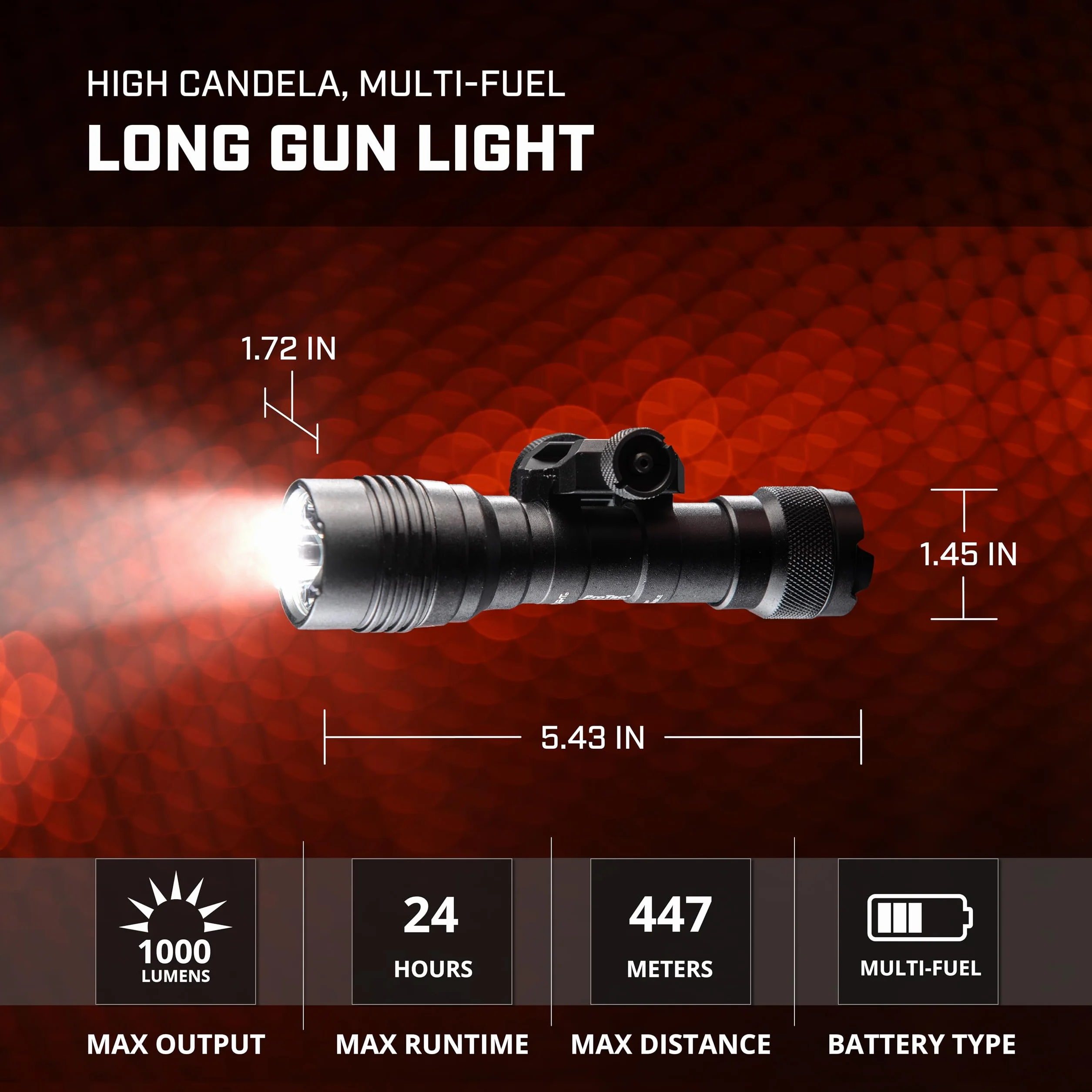 Streamlight ProTac Rail Mount HL-X Pro USB 1000-Lumen High Candela Multi-Fuel Long Gun Light, Nero