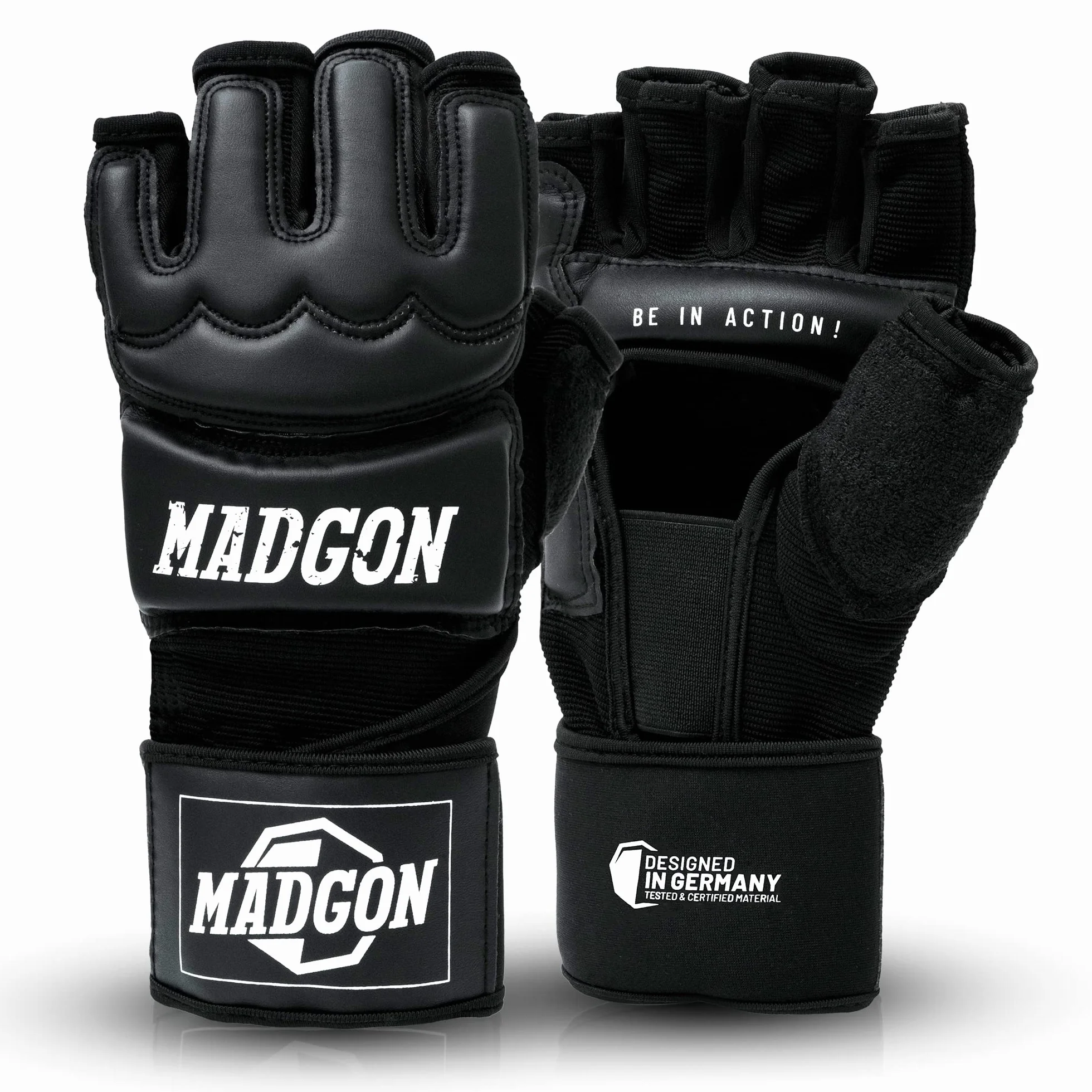 MADGON Guanti MMA Professionali per Boxe, Allenamento con Sacco, Grappling