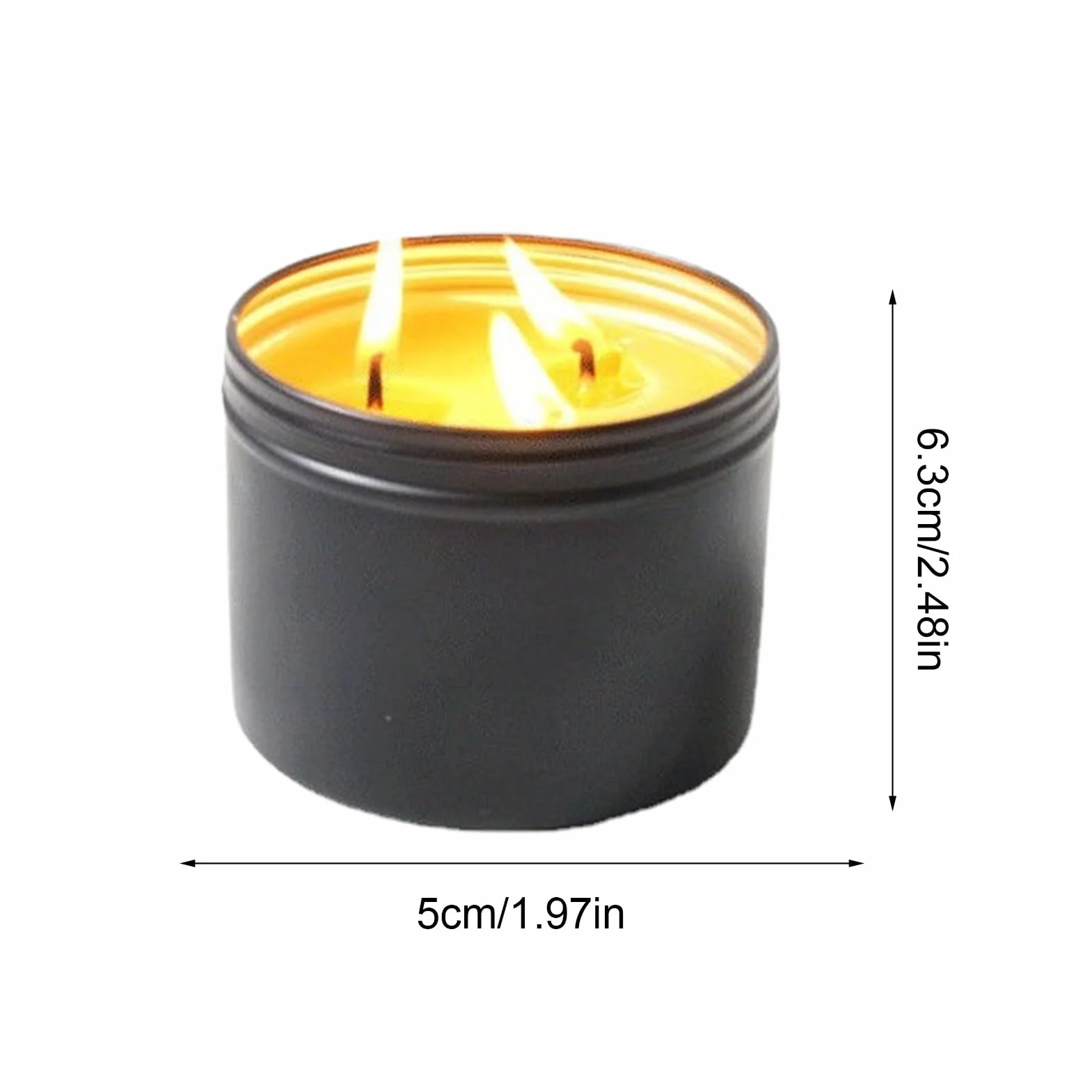 Candela di sopravvivenza 3 stoppini 36 ore impermeabile inodore senza fumo emergenza