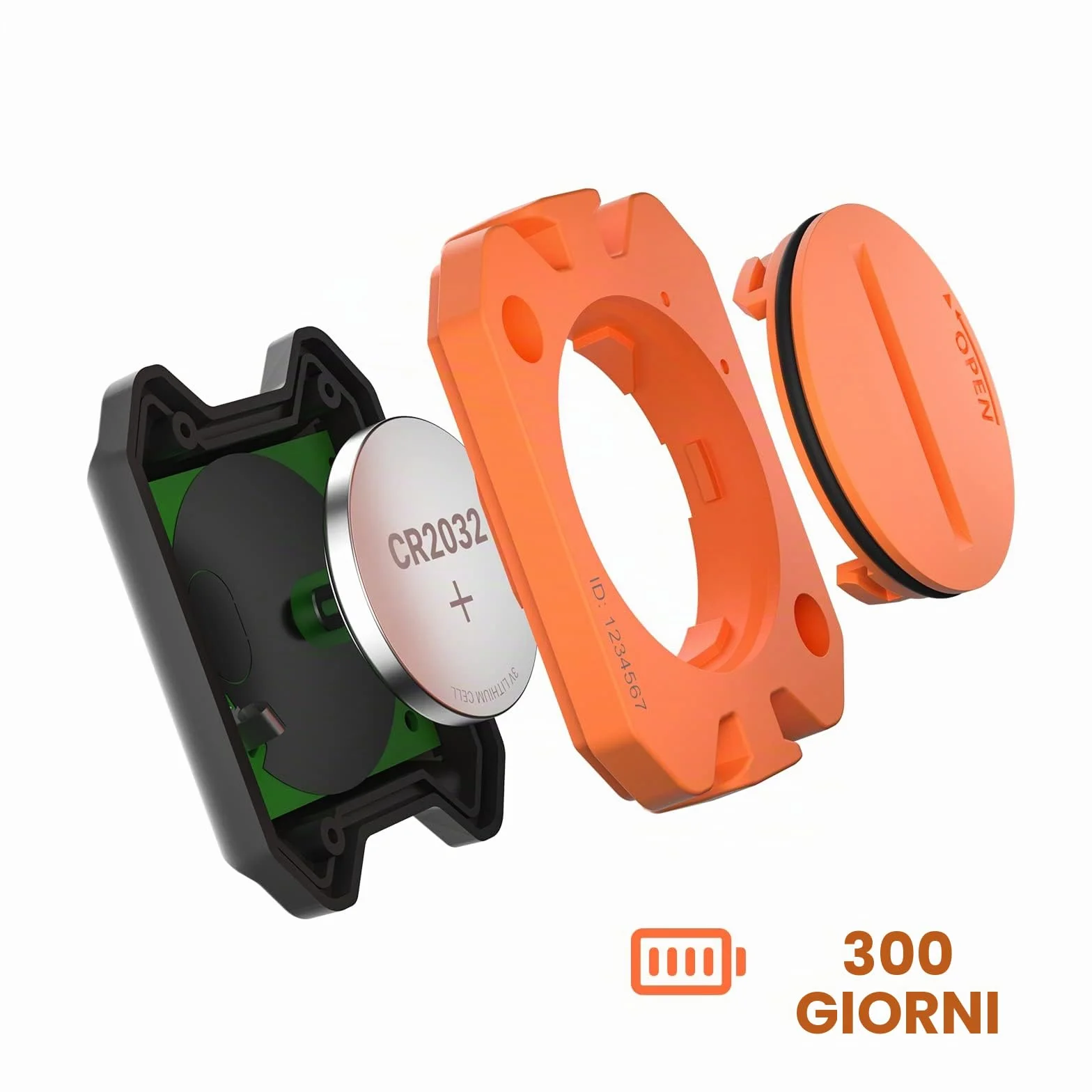 moofit CS8 Sensore di Velocità e Cadenza Wireless Bluetooth ANT+ IP67 Arancione