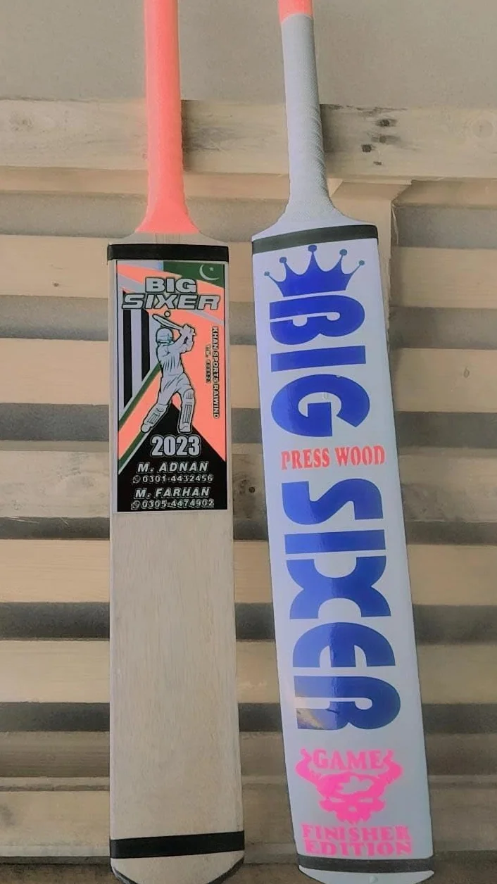 Big Sixer Sirilankan wood tape ball bat