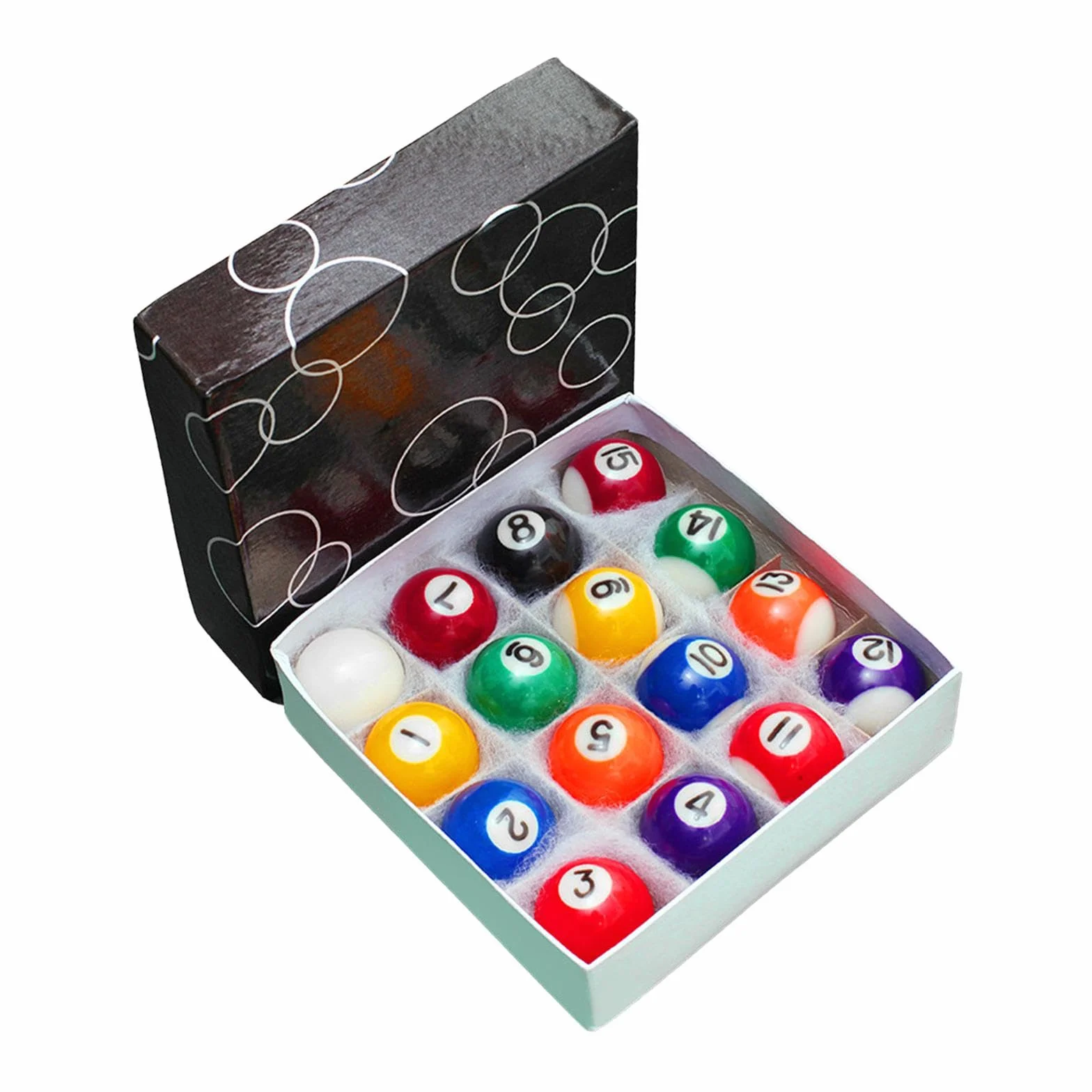 Set di 16 Mini Palle da Biliardo in Resina, Accessori per Tavolo da Biliardo