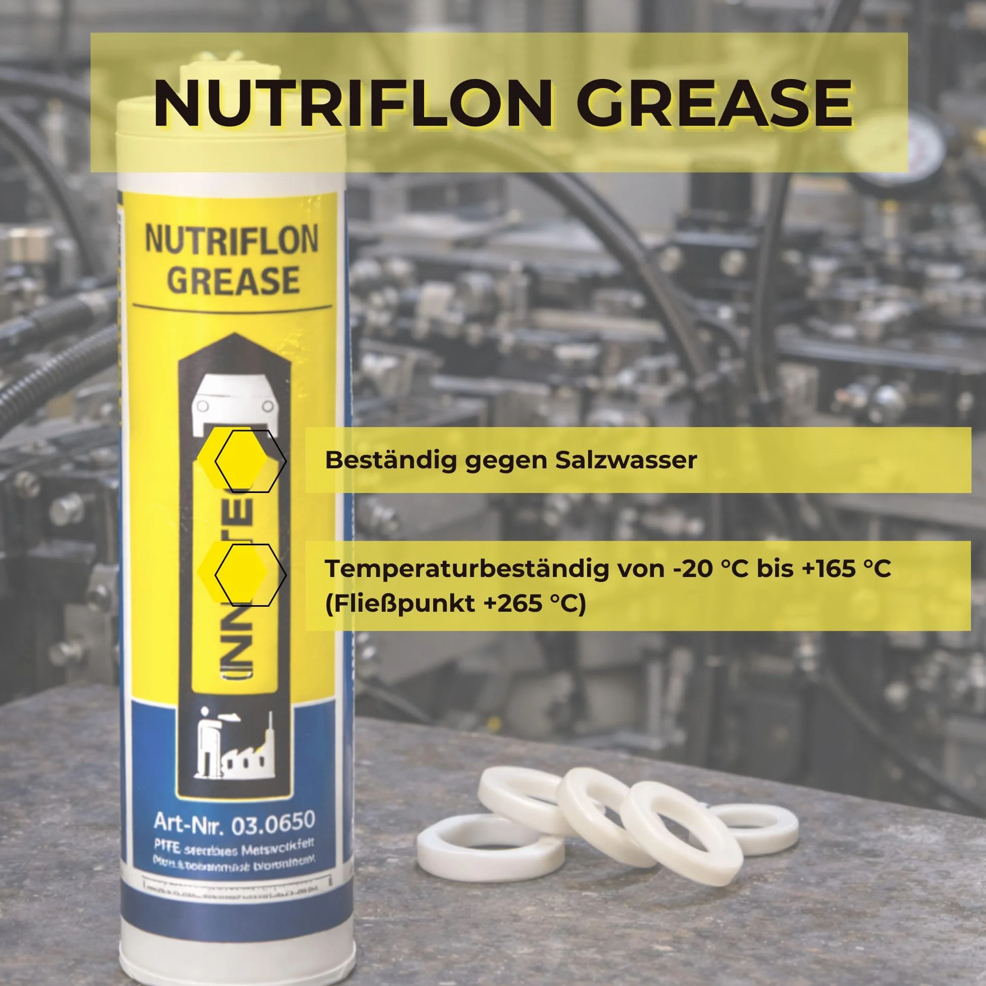 INNOTEC Nutriflon Grasso Alimentare NSF-H1 400 g Anticorrosione Resistente Acqua