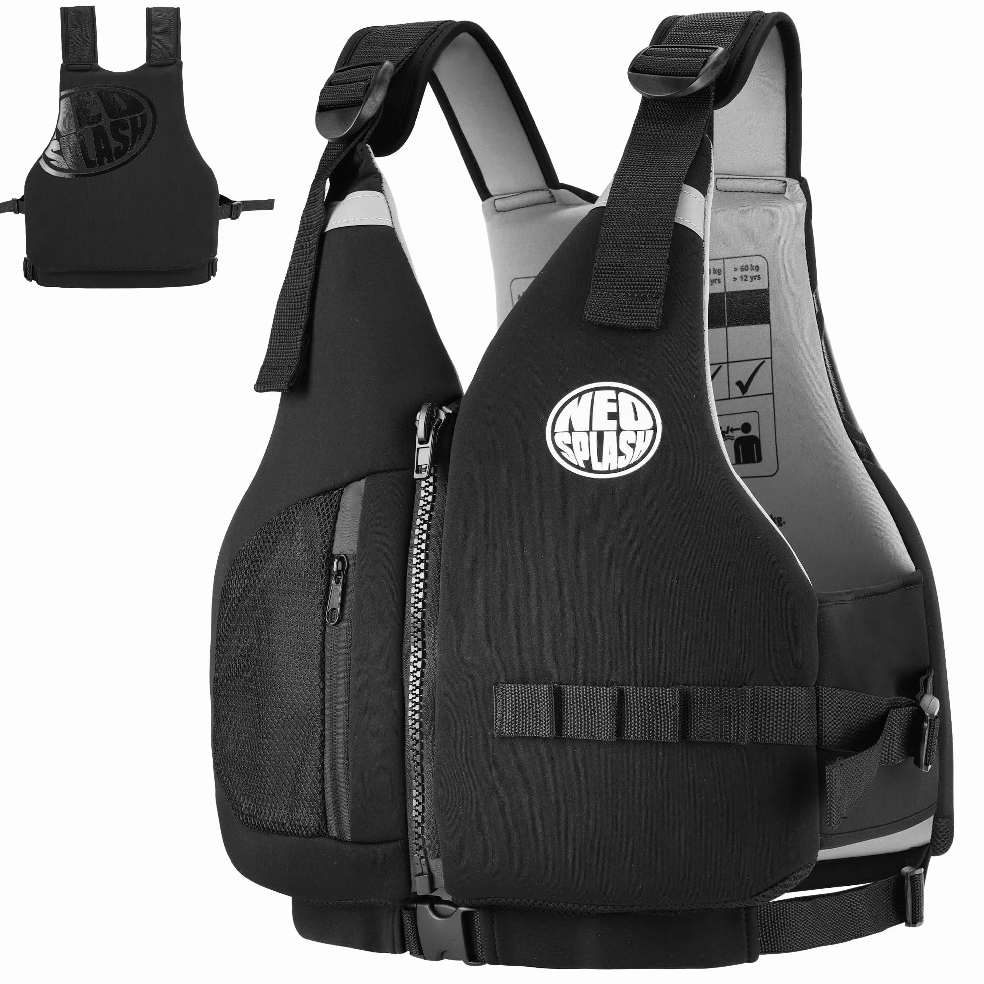 Aiuto al Galleggiamento Adulti, Giubbotto Solido, Ideale per Sport Acquatici, kayak, Sup, Canottaggio, Snorkeling