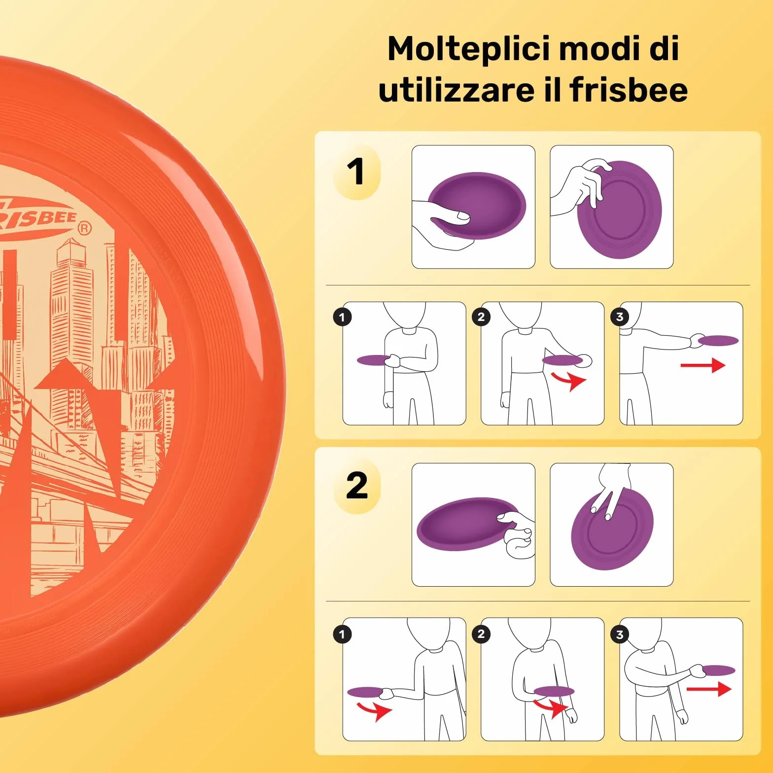 Wham-O Frisbee Disco Volante 25.27 cm Giocattolo Leggero per Bambini 130g