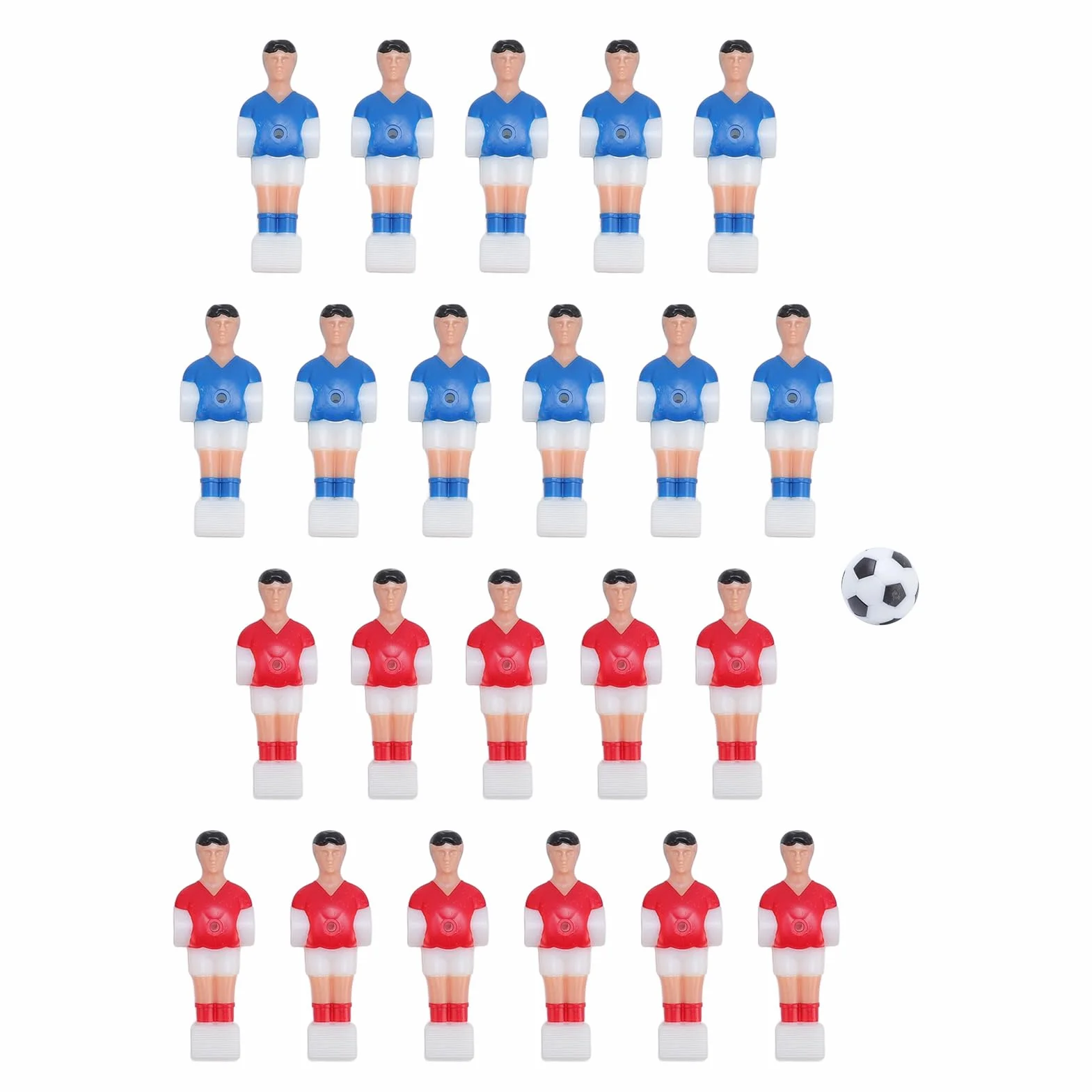 Dioche Accessorio per Biliardino 22PCS 11 Giocatori Rossi e 11 Blu con Pallina 32 mm