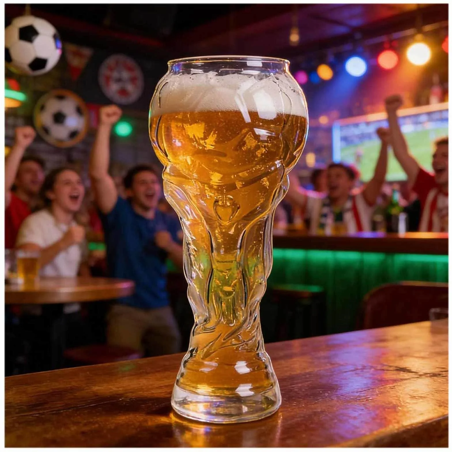 Bicchieri Birra 800ml Vetro per Coppa del Mondo 2026 Calcio