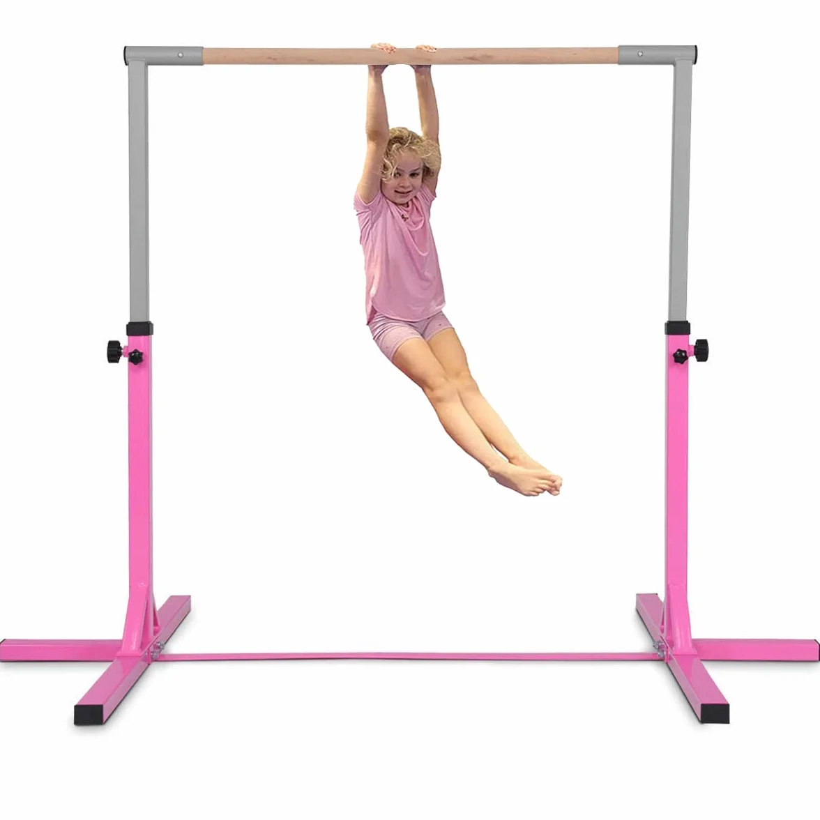 Kip Bars Sbarra da Ginnastica per Bambini Regolabile Orizzontale Rosa