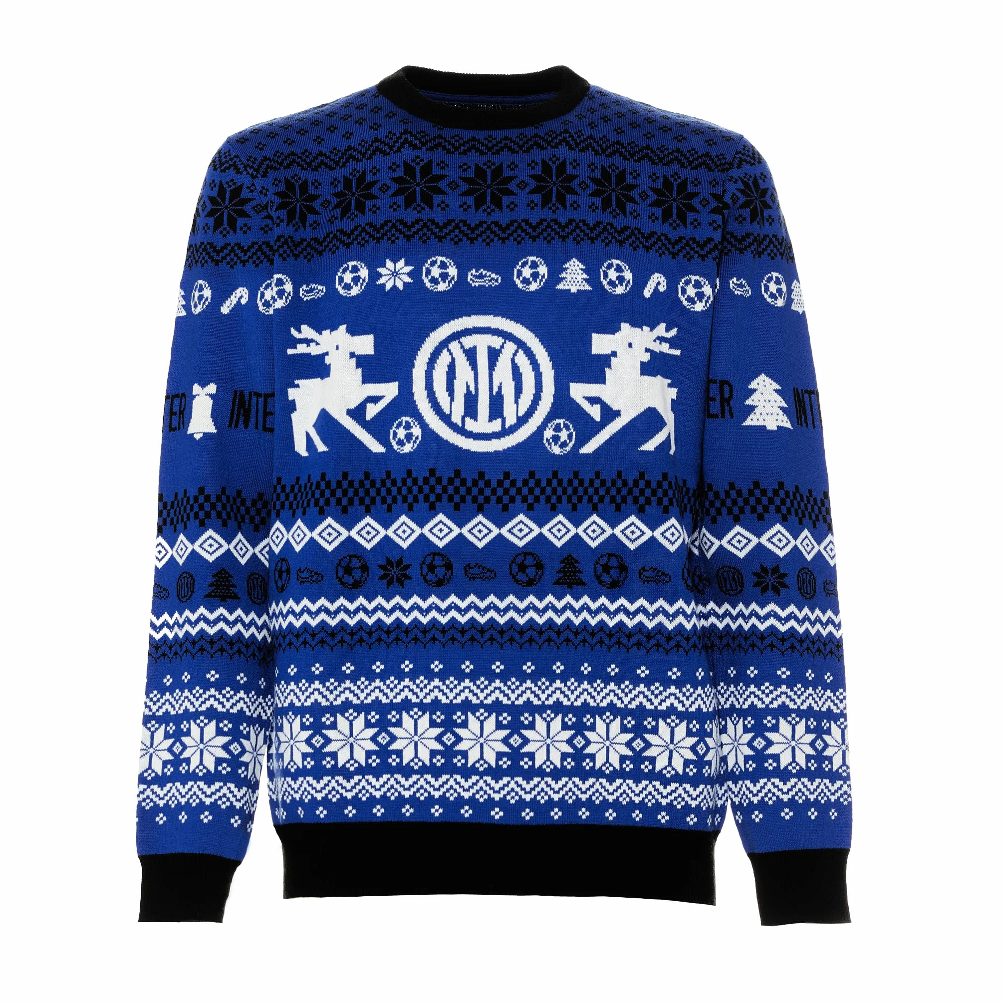 Inter Maglione Natalizio Unisex Adulto Nerazzurro XL