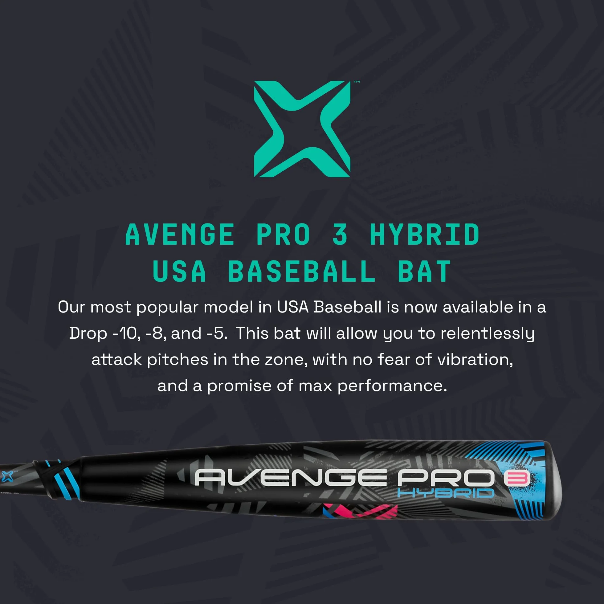 Axe Avenge PRO 3 Hybrid Mazza da Baseball Unisex-Adolescente