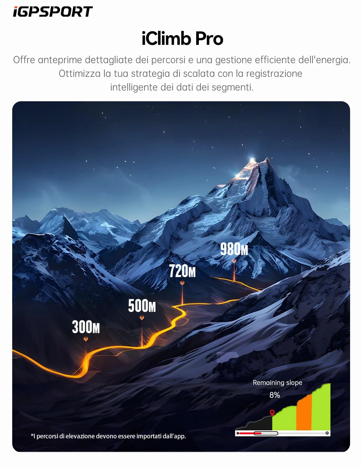 iGPSPORT iGS800 Ciclocomputer GPS Ciclismo 3.5" Schermo LCD a Colori 50 Ore Batteria Mappe Offline WiFi 32GB