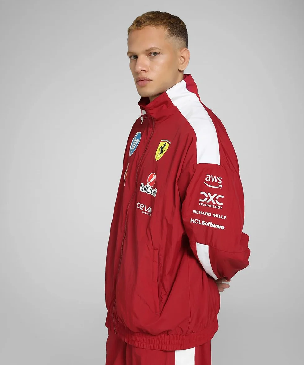PUMA Giacca Oversize Piloti Scuderia Ferrari T7 2025 da Uomo