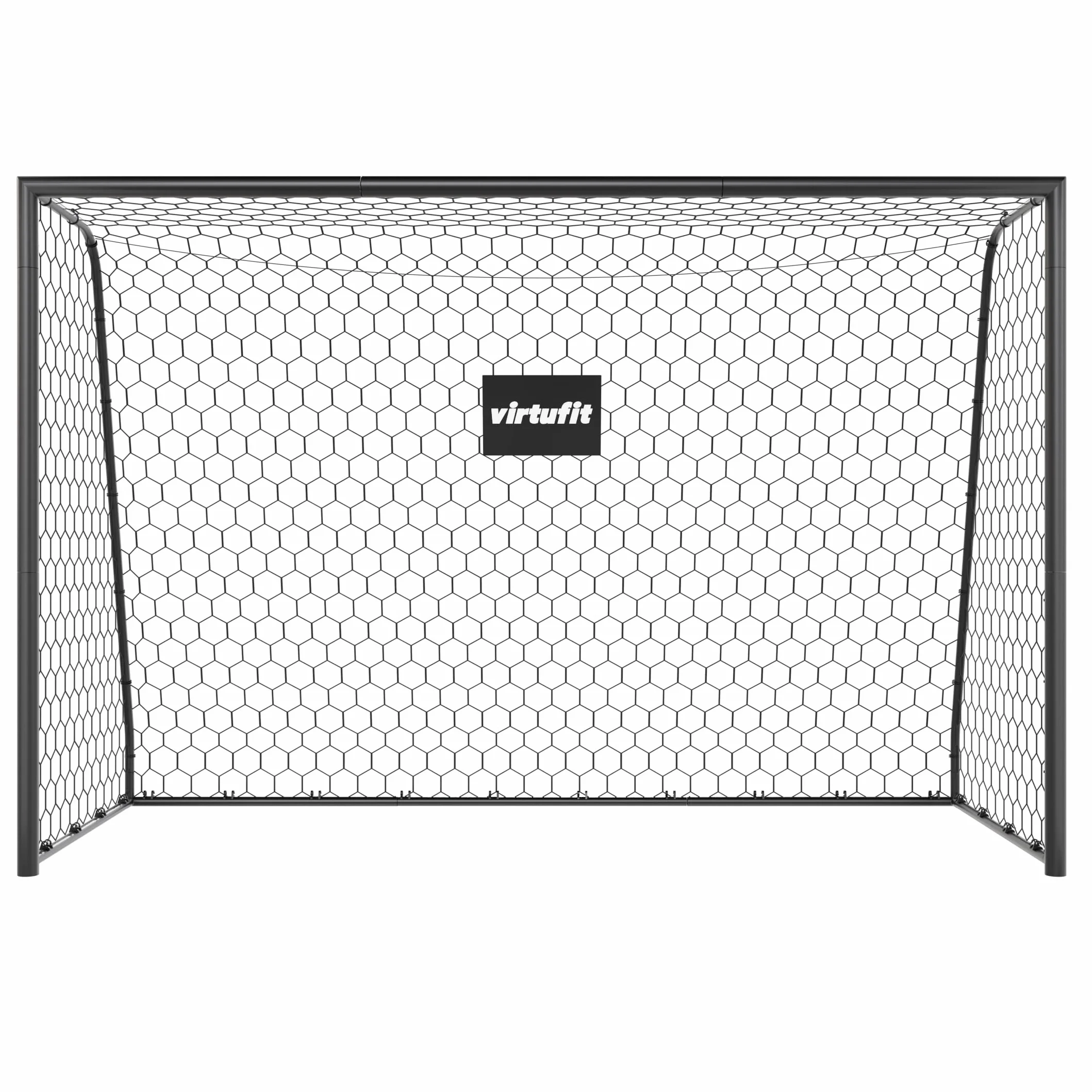 VirtuFit Scopo da calcio premium 300x200x120 cm, gabbia calcio stabile acciaio resistente intemperie rete ancoraggi terra