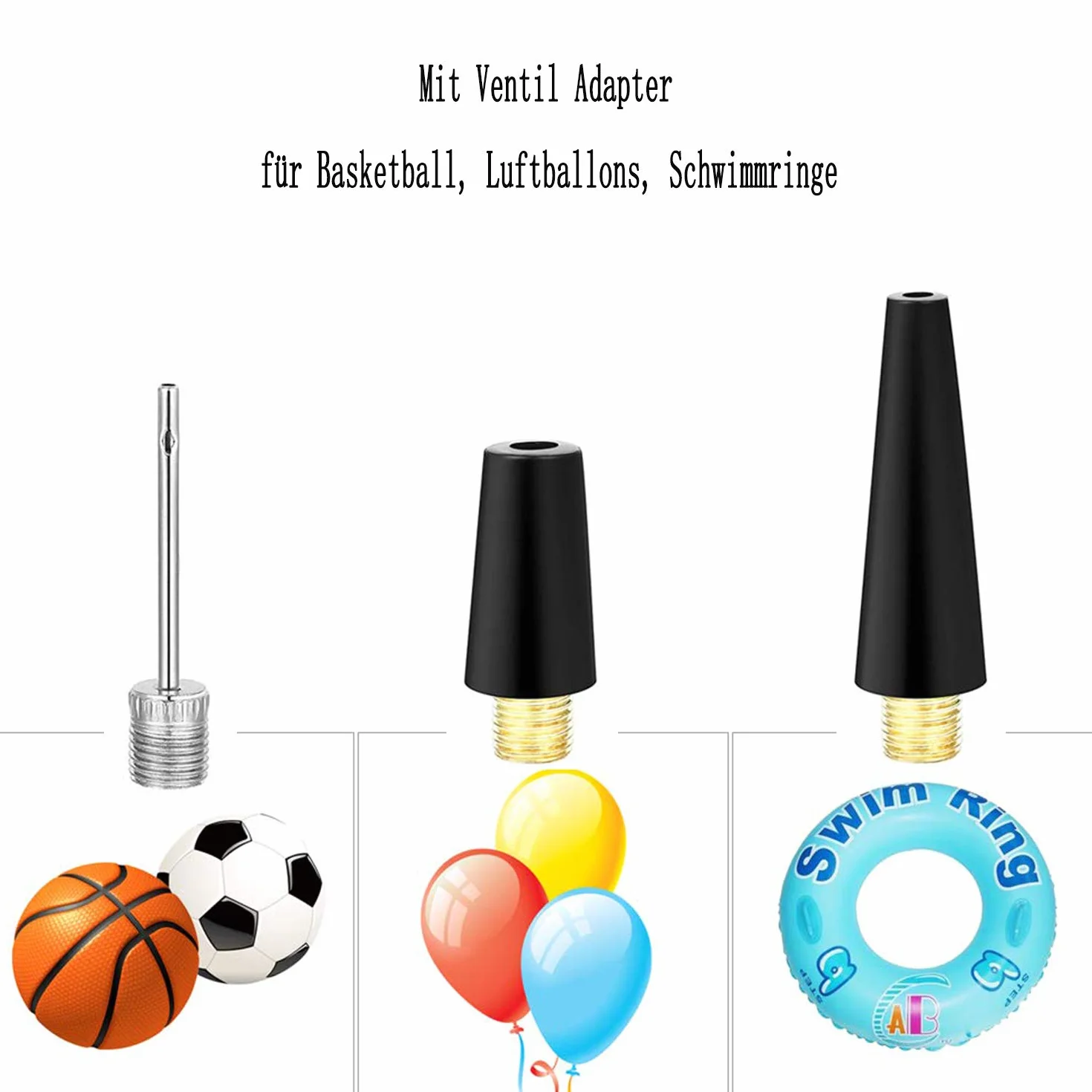 Set adattatori ago pompa sfera valvola bici DV AV SV