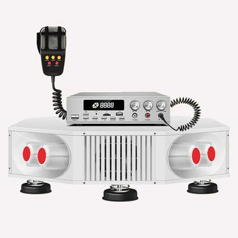 Megafono per auto con Bluetooth, altoparlante ad alta potenza da 1200 W per pubblicità esterna, supporta la registrazione/riproduzione di schede USB/TF, copertura del suono a 360°